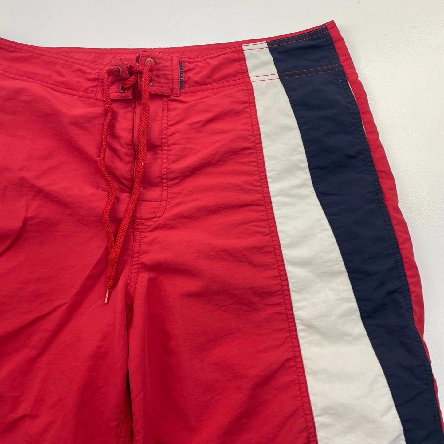 Nautica NS-83 Board Shorts Red White Blue Men's Swimwear Size W36