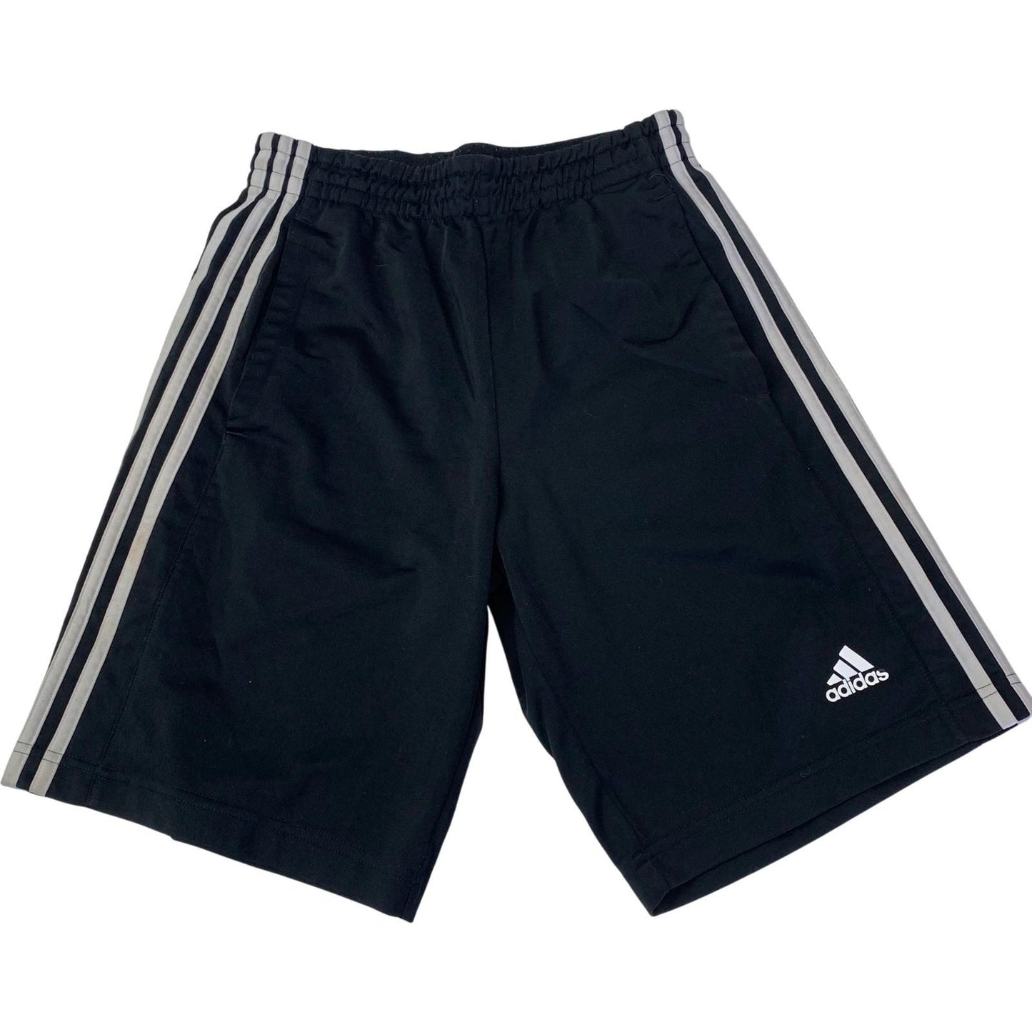 ADIDAS Athletic Shorts Classic 3-Stripes Black Lightweight Men's S