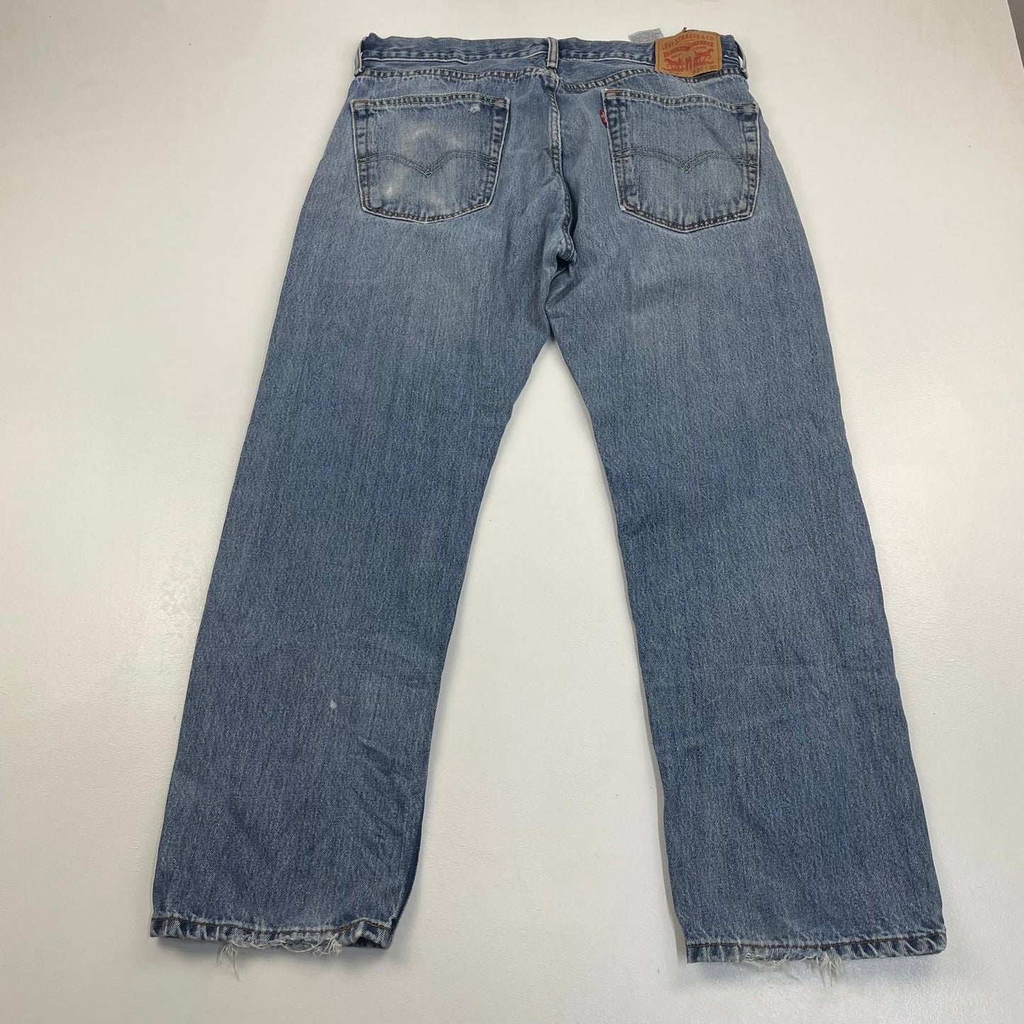 LEVI'S 505 Jeans Classic Straight Fit Vintage Blue Denim Mens W36 L30