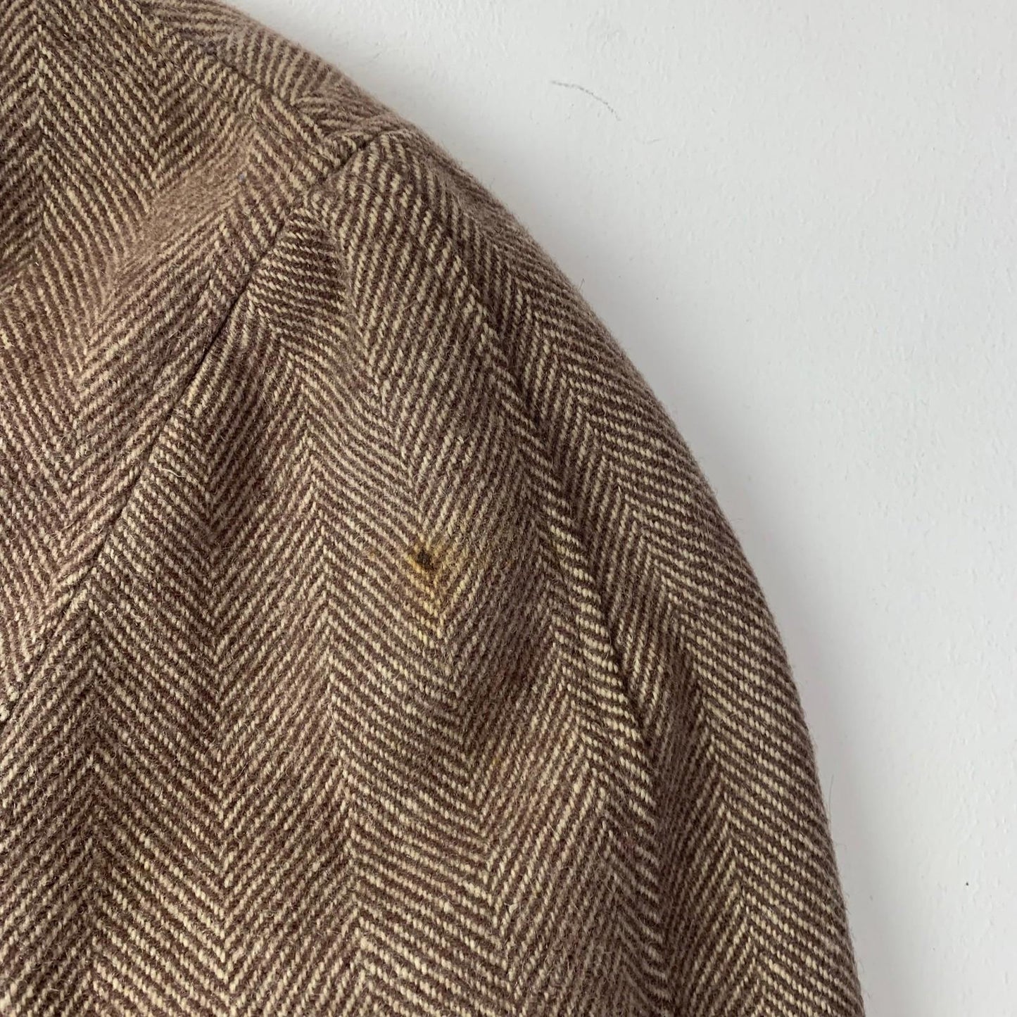 Pendleton Herringbone Wool Jacket Classic Vintage Brown Mens 42R