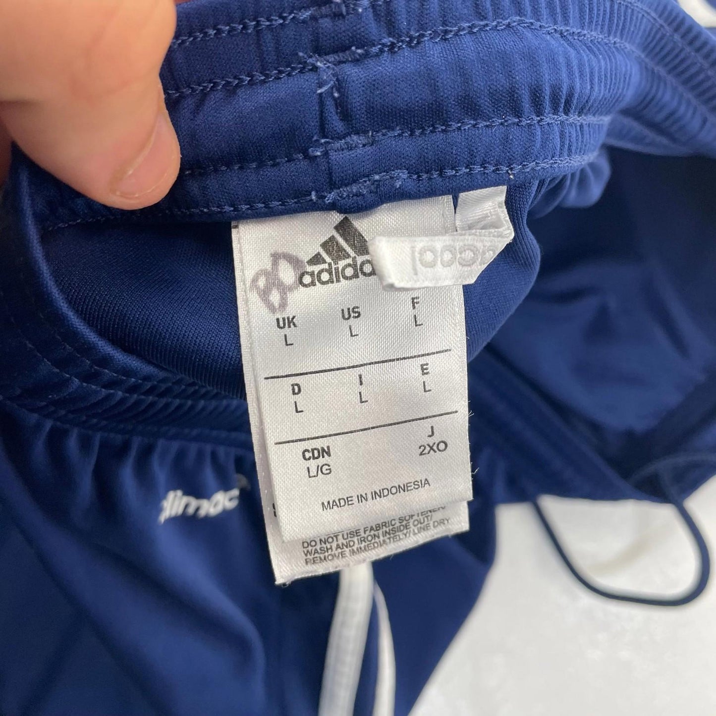 Adidas Climacool Activewear Shorts Blue Drawstring Elastic Waist Mens L