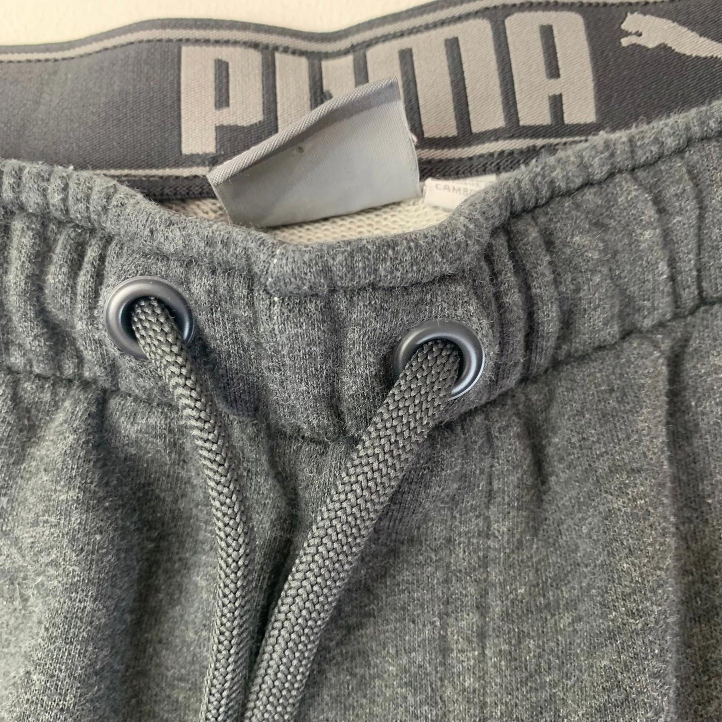 Puma Jogger Sweatpants Drawstring Grey Casual Comfort Mens Large