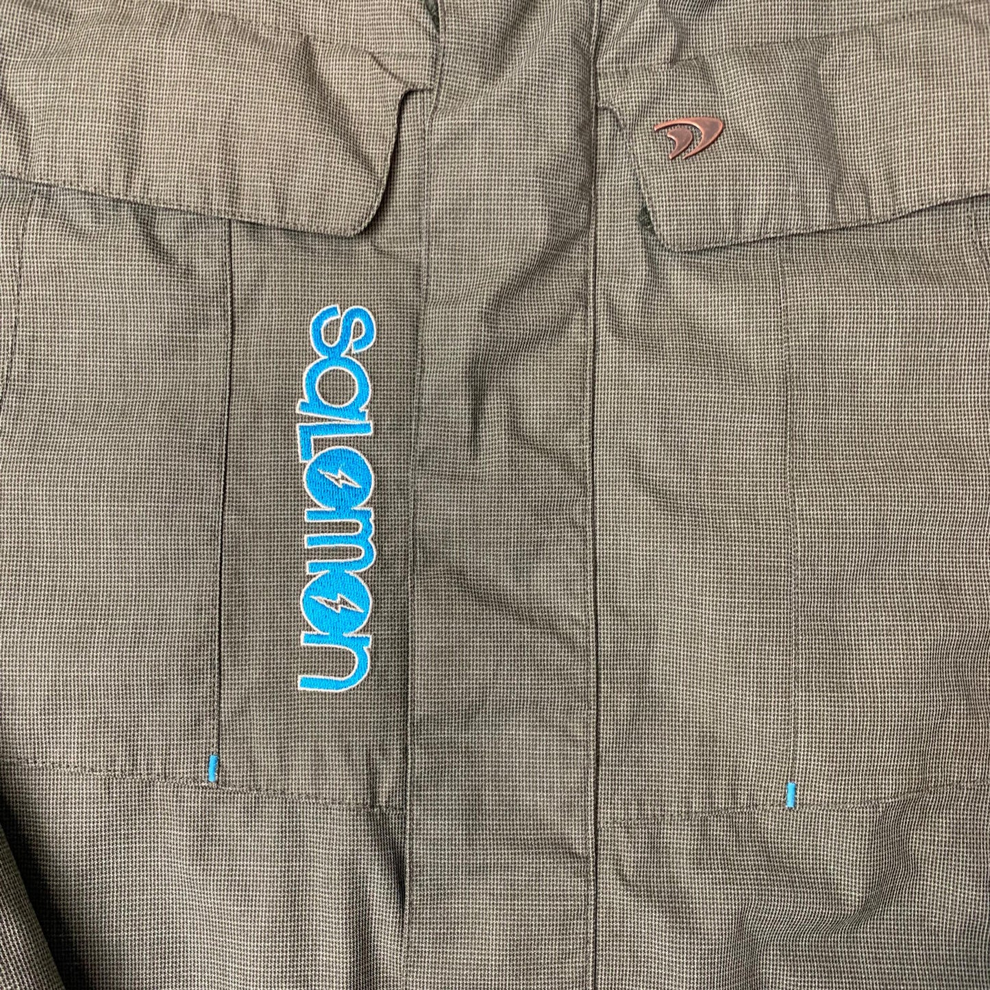 Mens SALOMON Clima Pro Ski Jacket / Khaki Green / Small