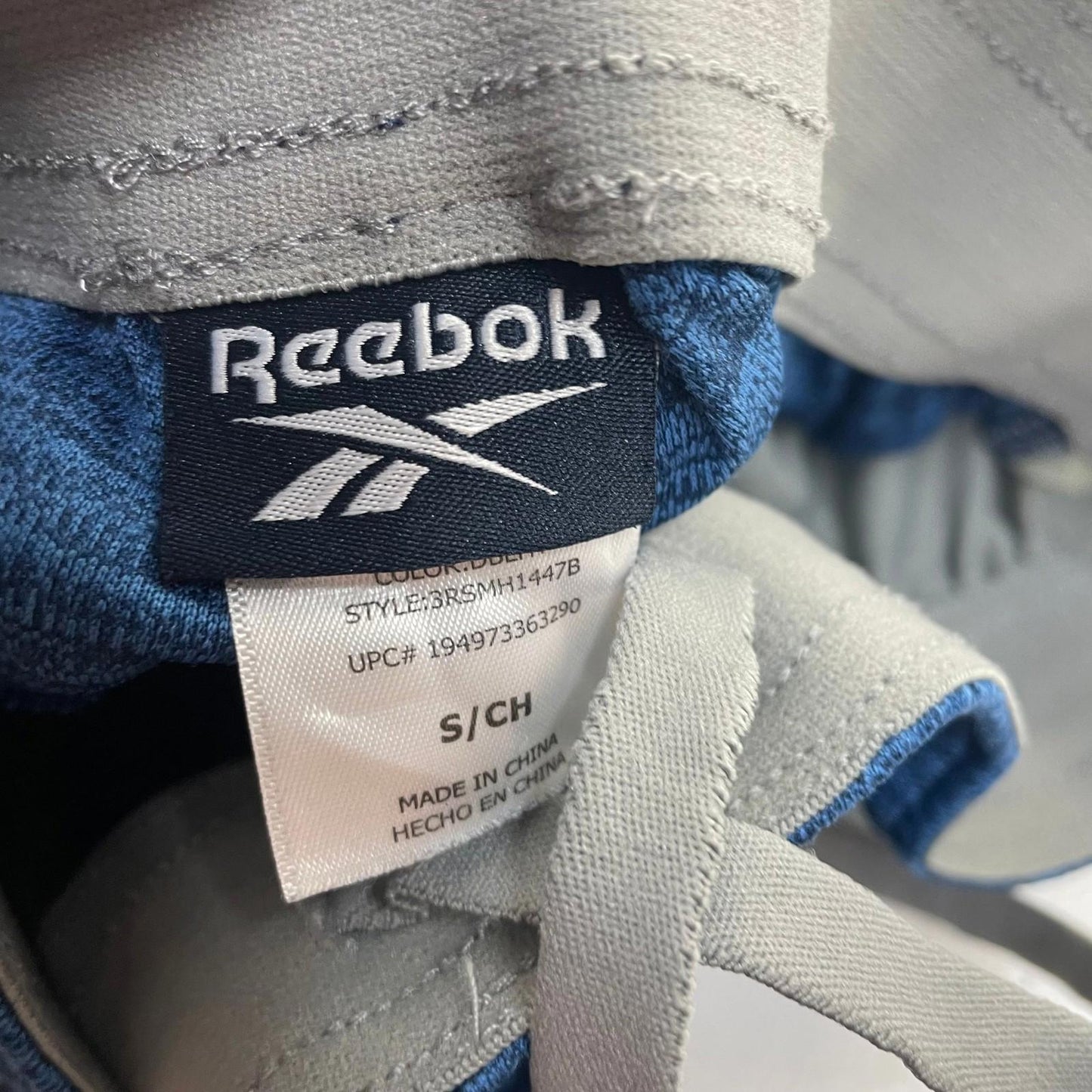 Reebok Athletic Shorts Lightweight Moisture Wicking Blue Mens Small