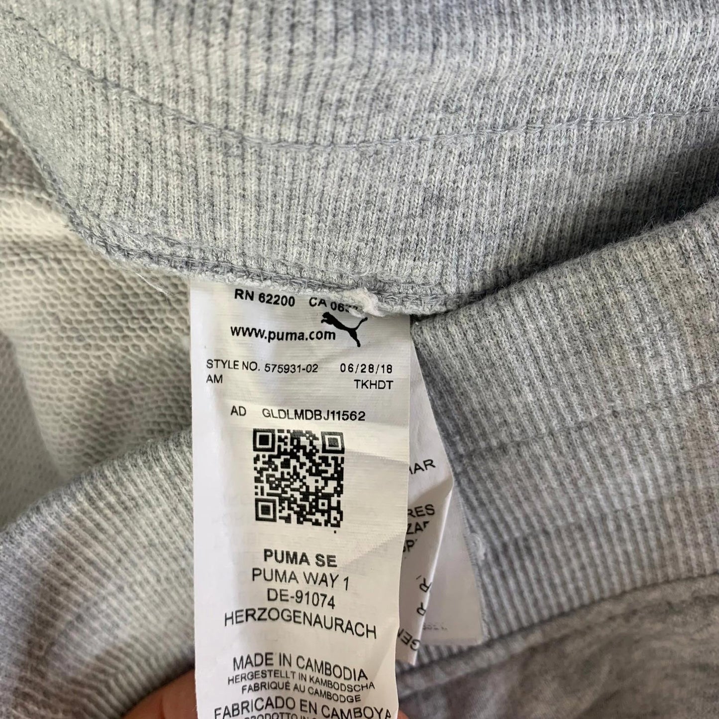 Puma Trousers Jogger Relaxed Fit Side Stripe Grey Women UK 14