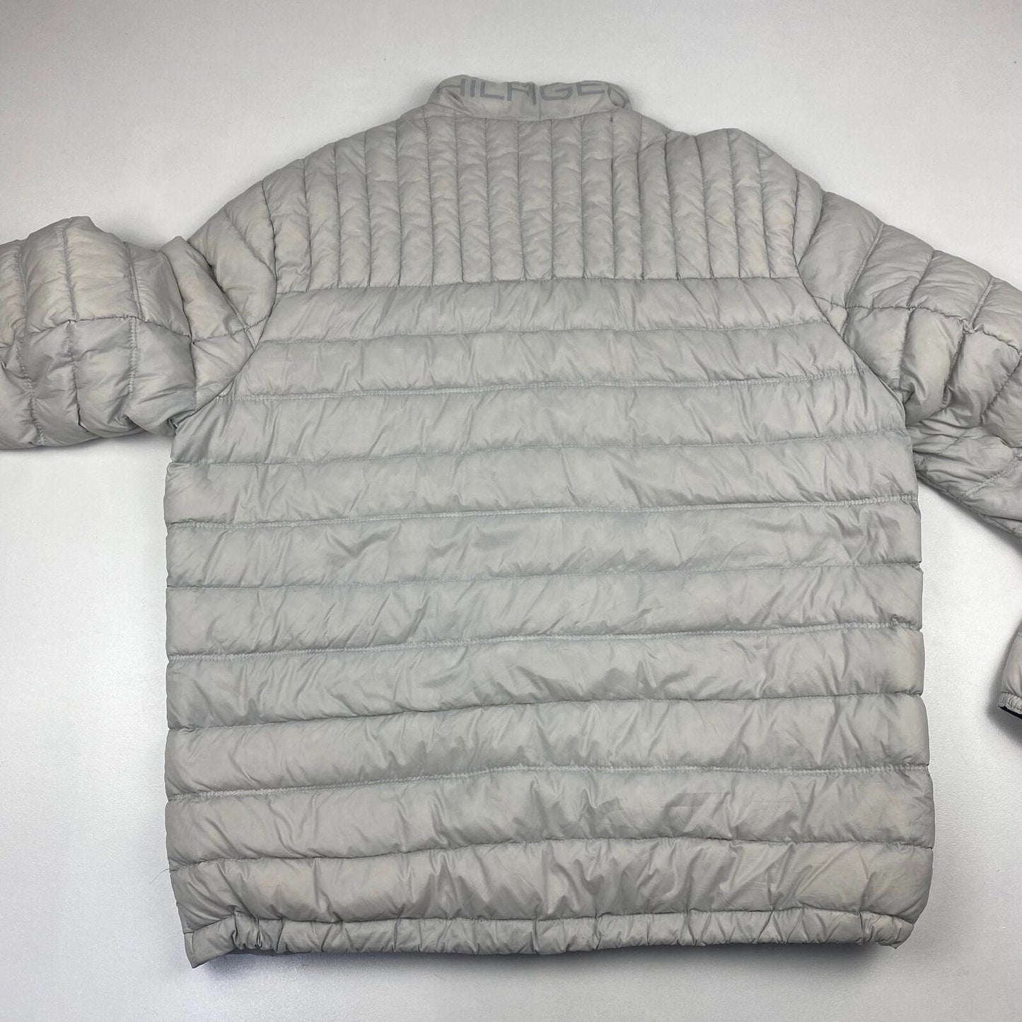 TOMMY HILFIGER White / Grey Down Filled Loghtweight Puffer Jacket , Size XL