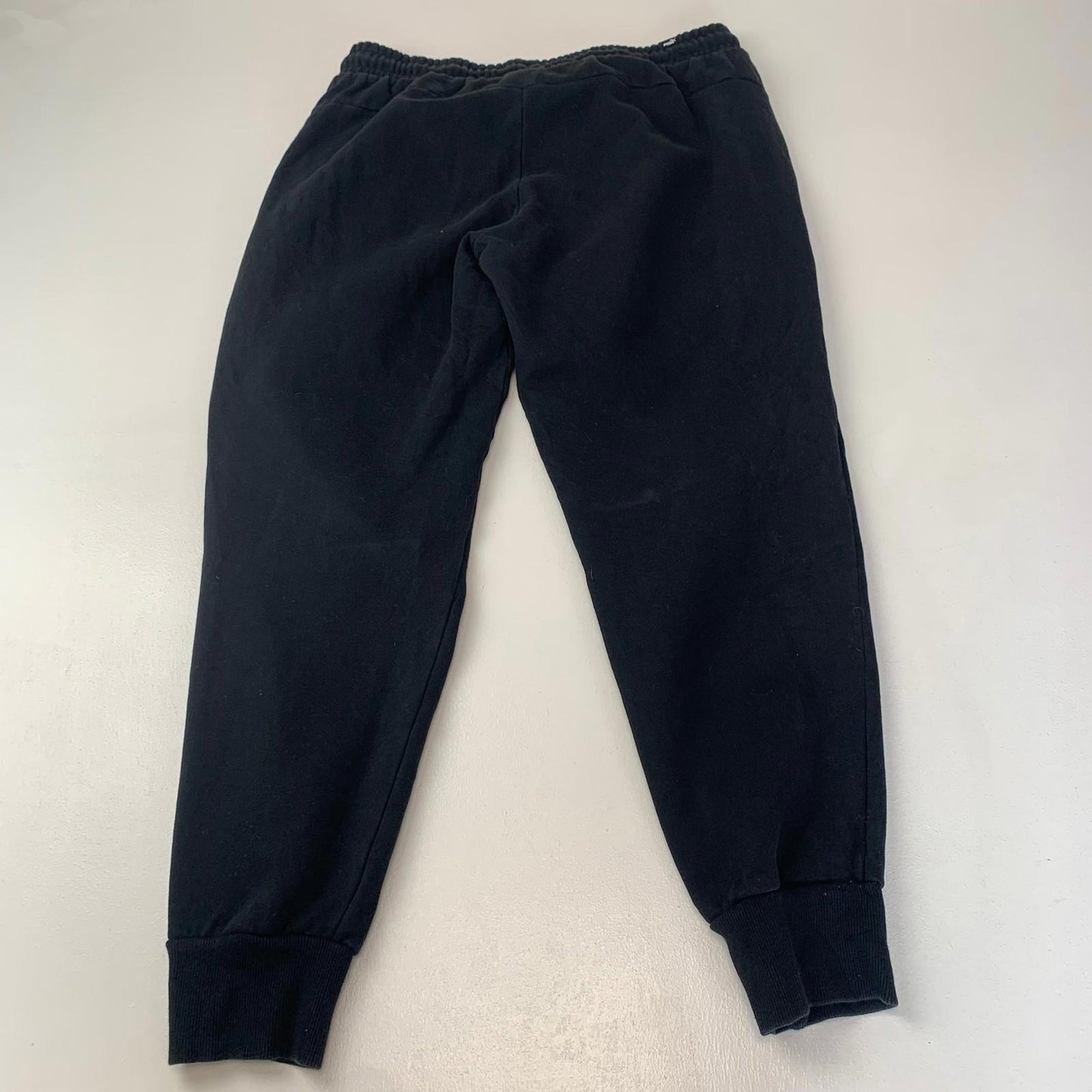 PUMA Jogger Trousers Casual Elastic Waist Black Mens Large