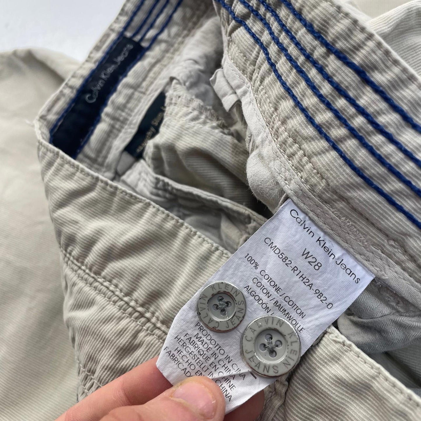 Calvin Klein Jeans Chino Shorts Casual Beige Mens W28