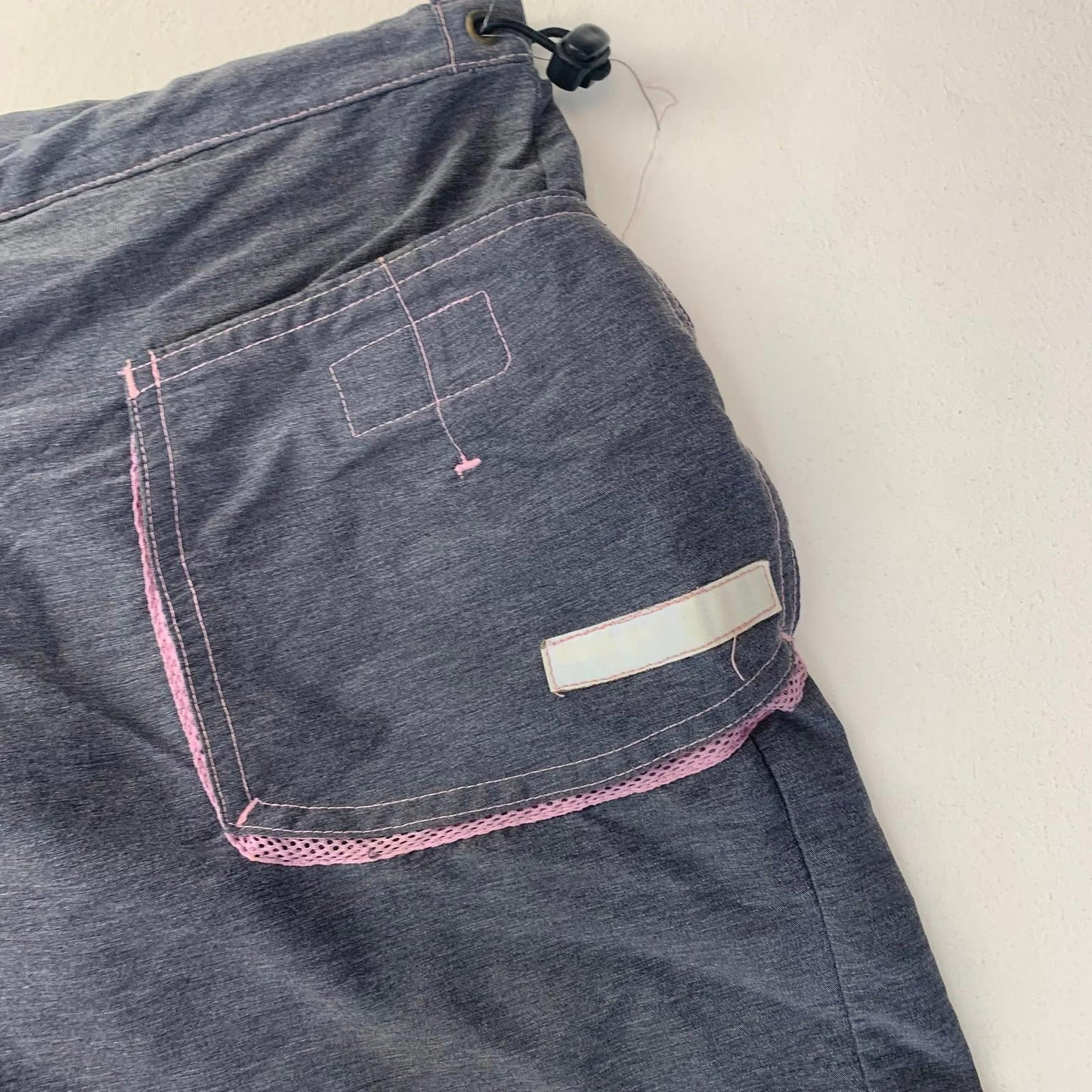 Reebok Classic Swim Shorts Adjustable Drawstring Grey Womens UK 12