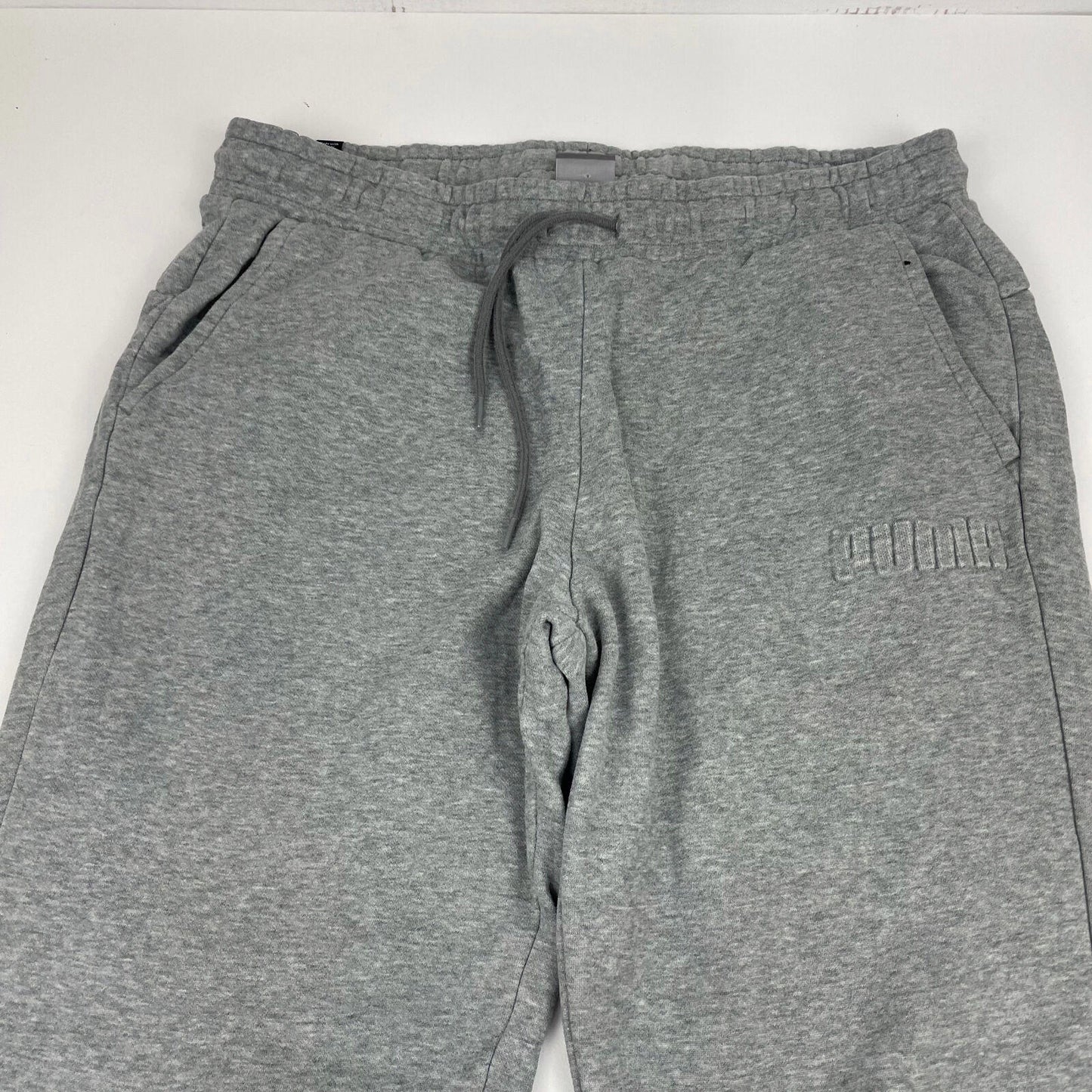 Men’s Grey PUMA Embossed Logo Joggers , Sweatpants , Size XL