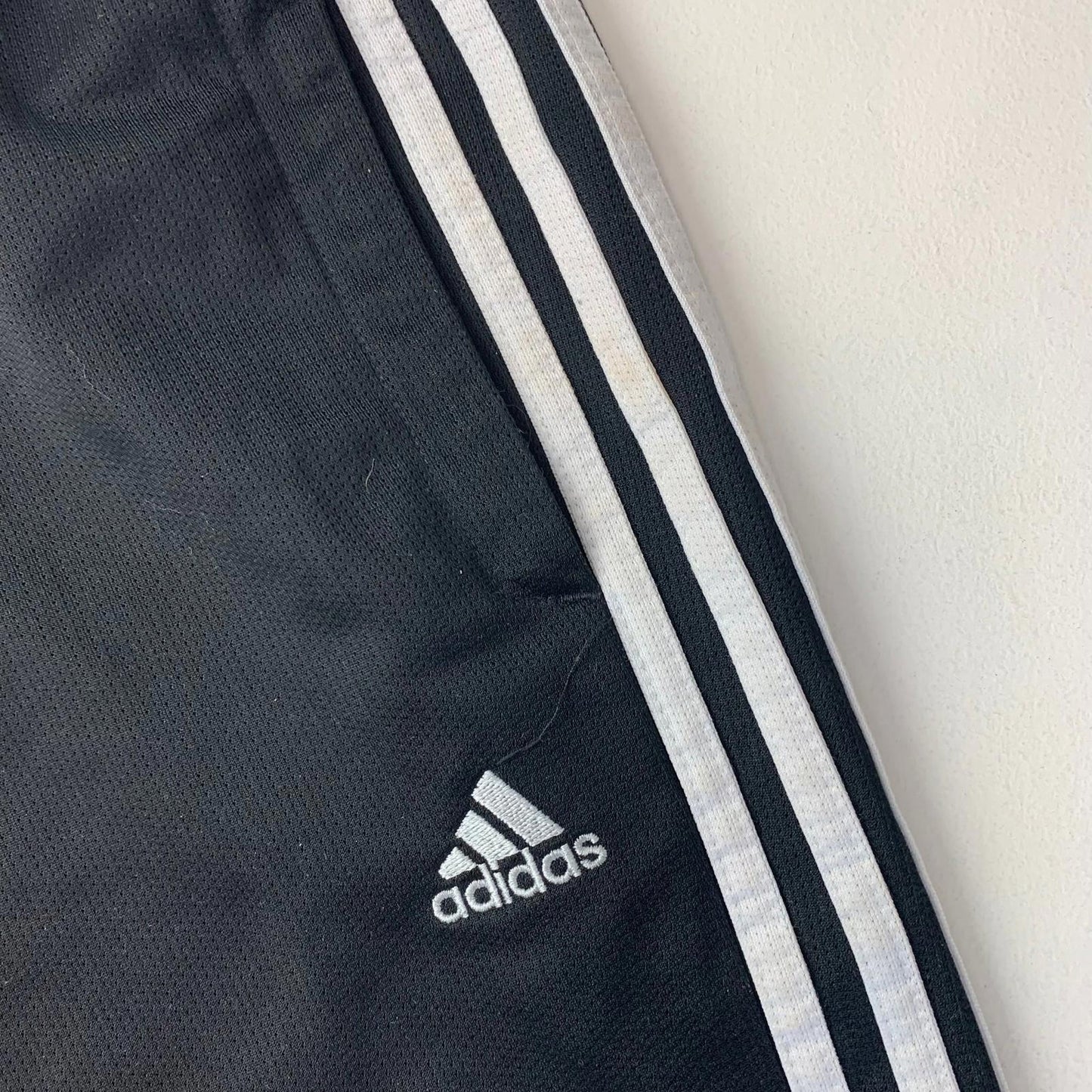 Adidas Performance Shorts Black White Stripes Boys UK L 13-14Y