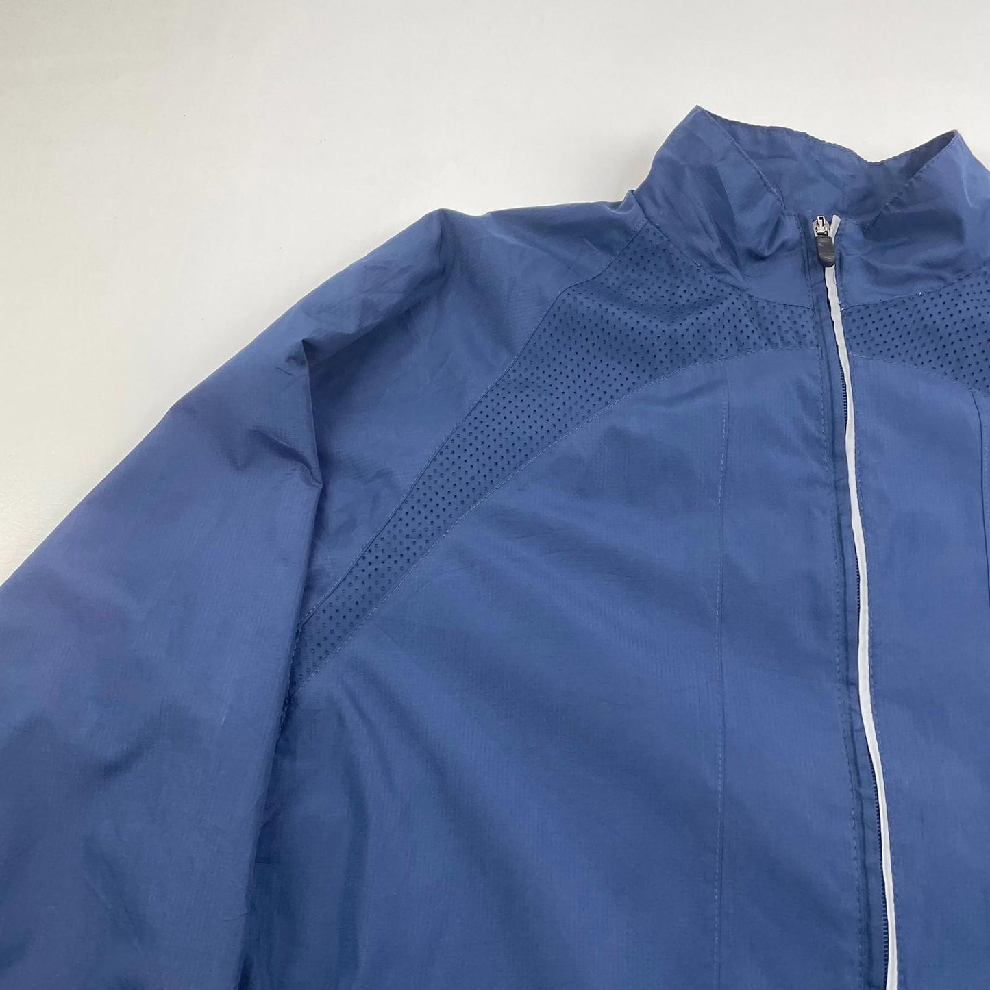 Starter Track Jacket Perforated Windbreaker Blue Mens Size M