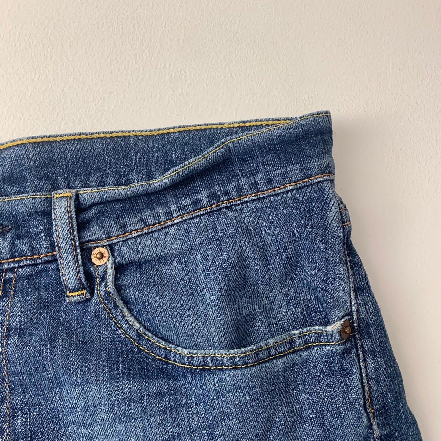 Levi's Denim Shorts Distressed Casual Blue Mens W32