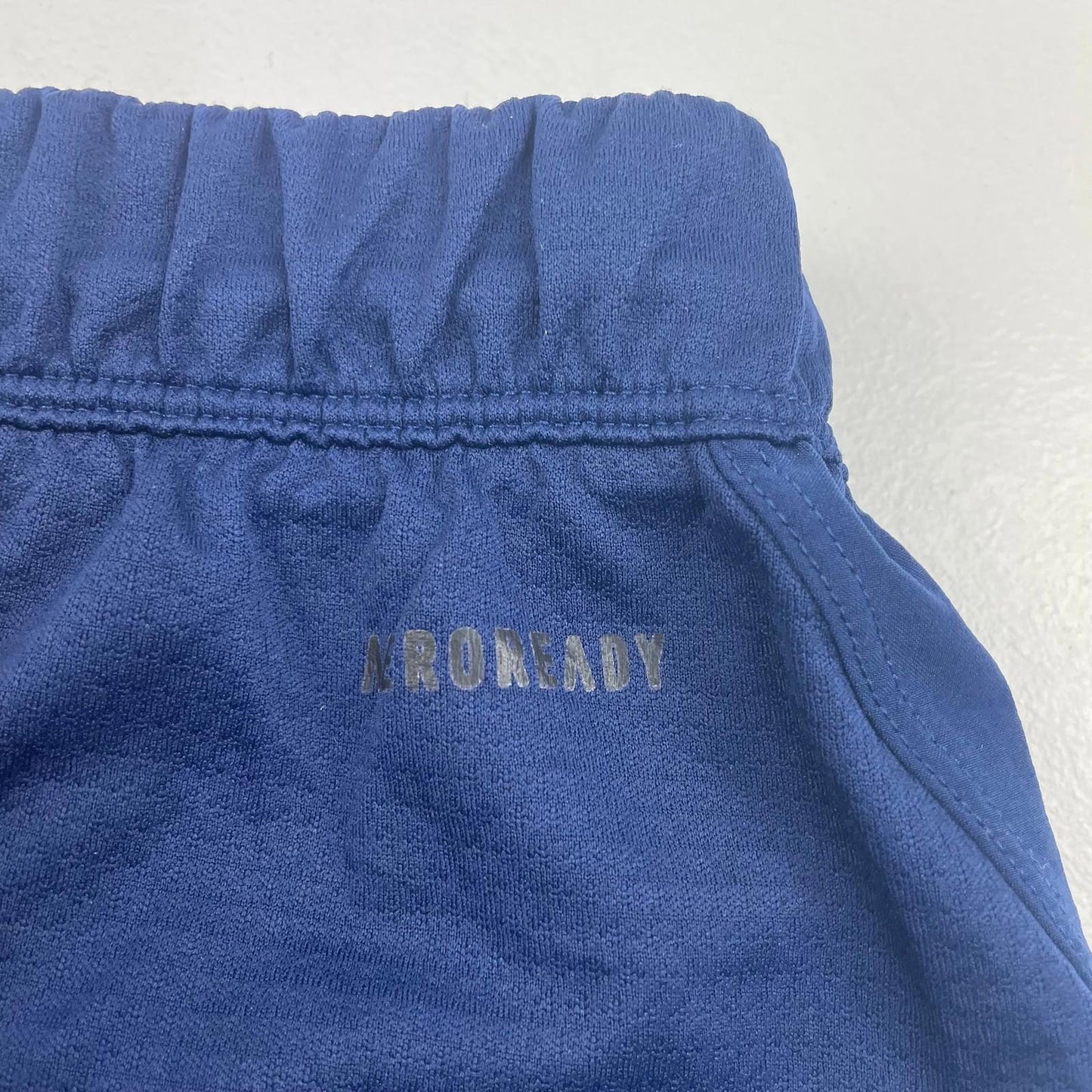 ADIDAS AEROREADY Basketball Shorts NAU Logo Blue Mens Medium