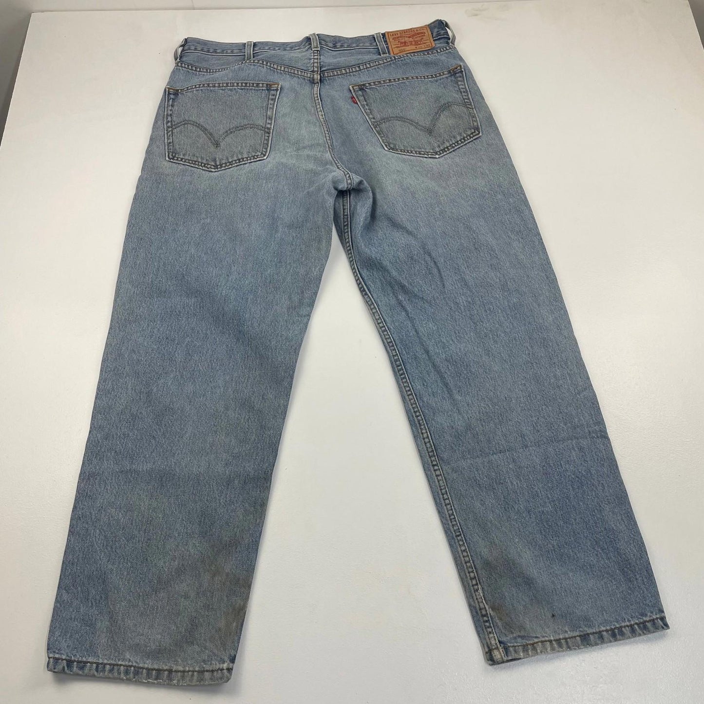 LEVI'S 501 Jeans Relaxed Fit Vintage Light Blue Denim Mens Size 38 X 30