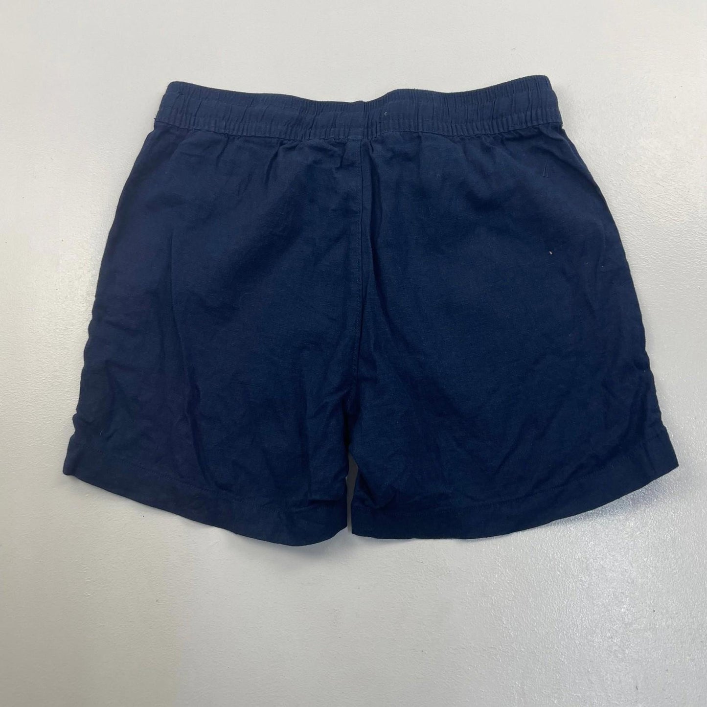 Nautica Shorts Casual Linen Blend Navy Blue Women's XS