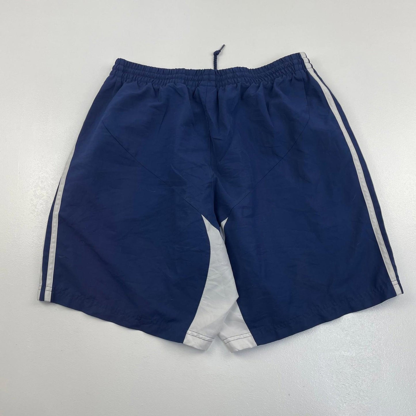 ADIDAS Sports Shorts Elastic Waist Blue Training Gym Casual Mens L