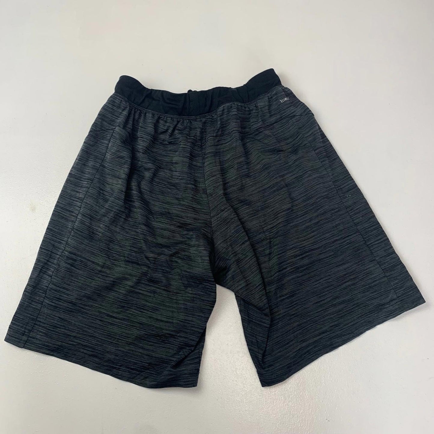 ADIDAS Climalite Shorts Activewear Performance Black Striped Mens Small