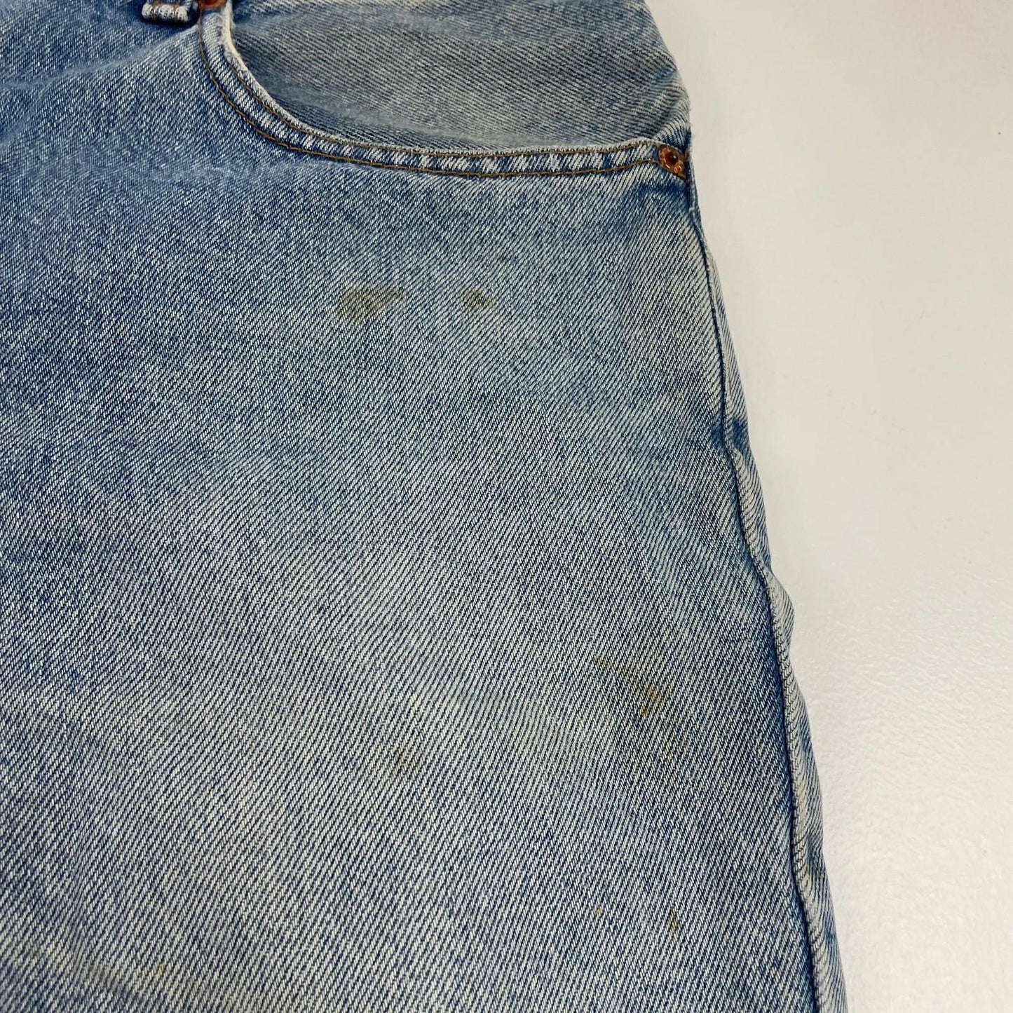 Levi's 501 Original Straight Leg Vintage Washed Denim Jeans Blue Mens W34 X L32