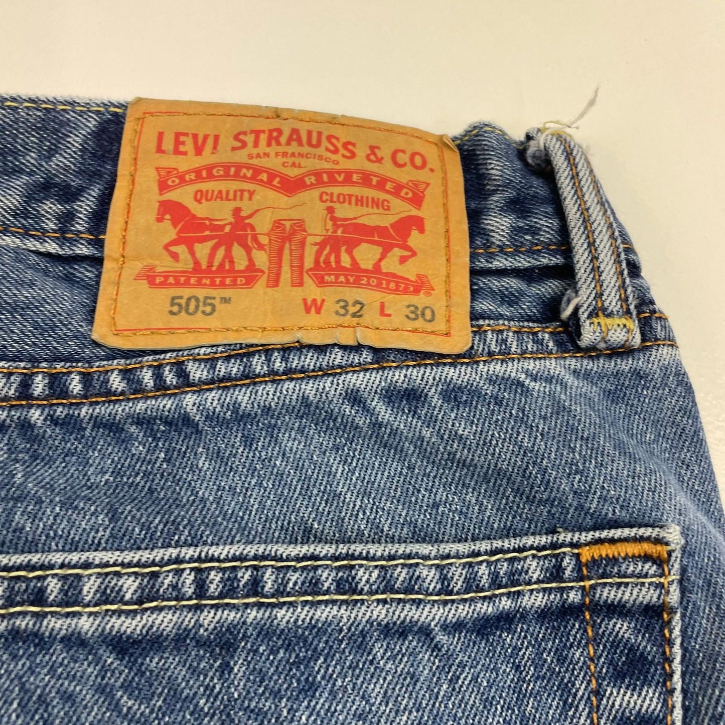 Levi's 505 Jeans Classic Straight Fit Blue Mens W32 L30