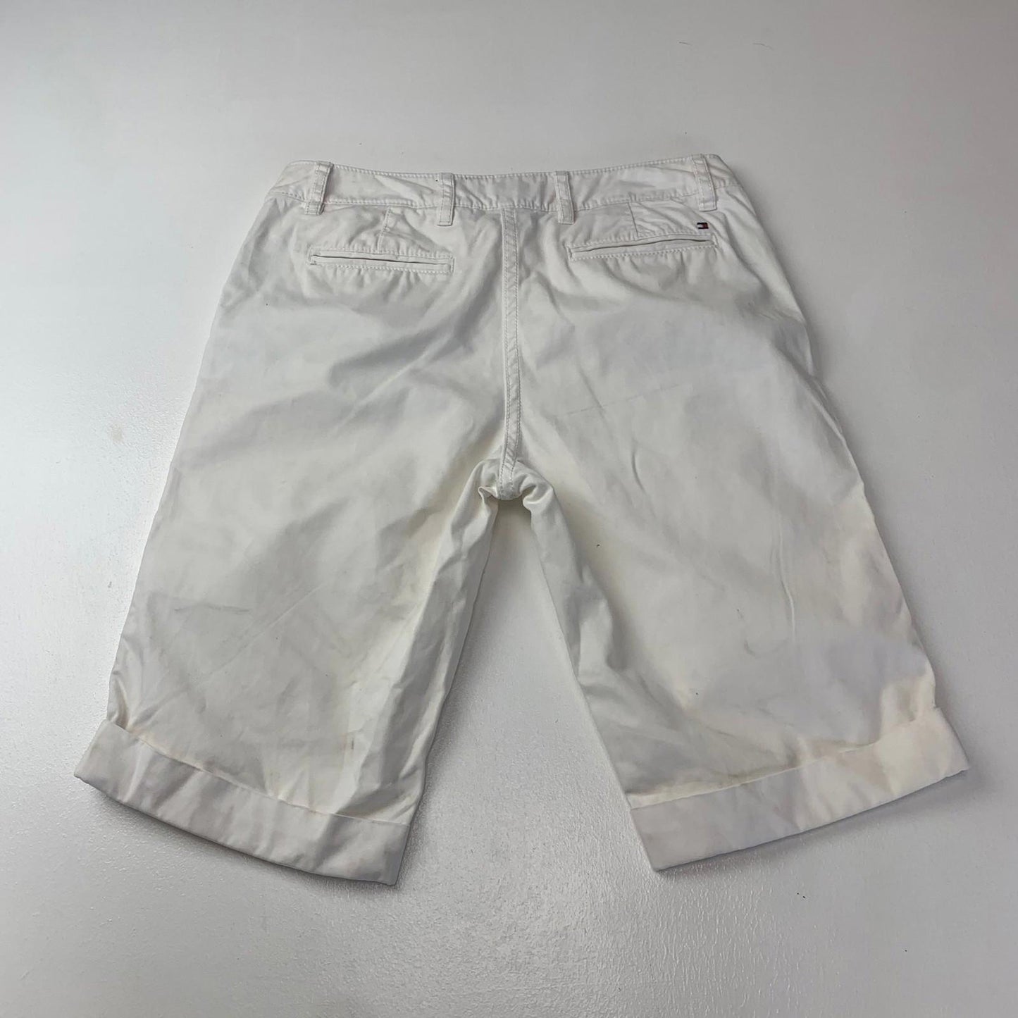 Tommy Hilfiger Bermuda Shorts White Cotton Women UK Size 8