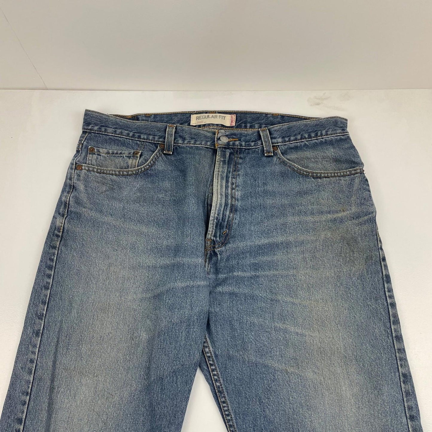 LEVI'S 505 Jeans Regular Straight Mid Wash 90s Denim Trousers Mens W38 L29