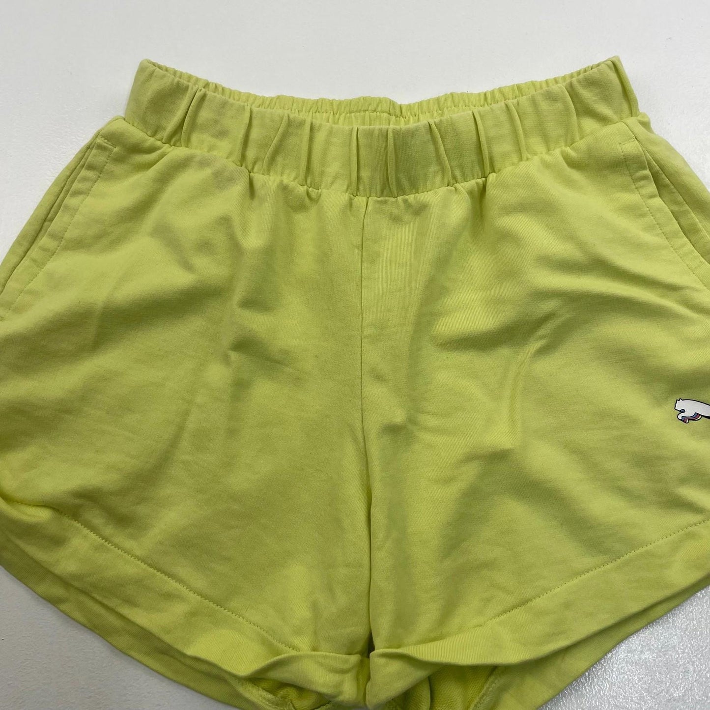 Puma Women's Elastic Waist Casual Shorts Bright Yellow XS