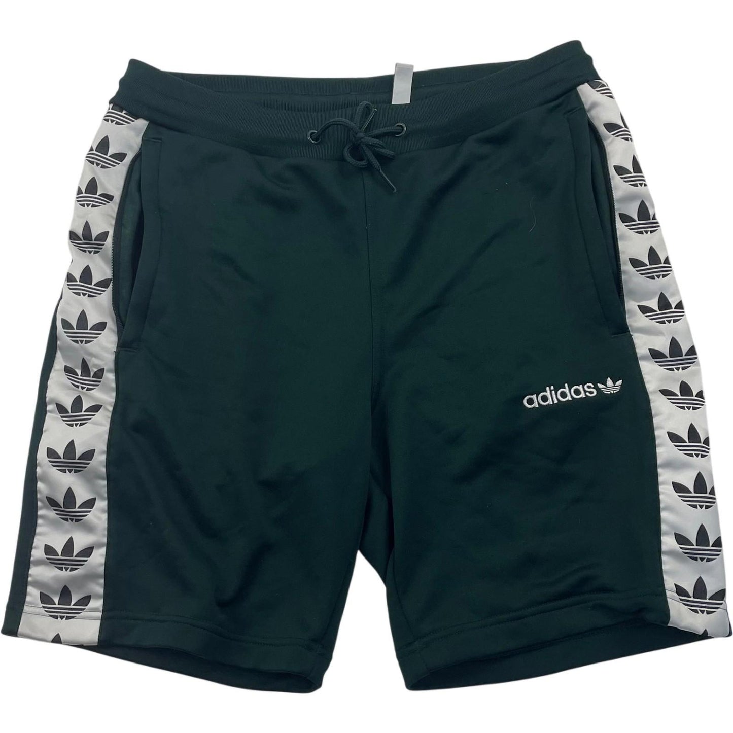 Adidas Men's Shorts Trefoil Tape Drawstring Green Size Small S