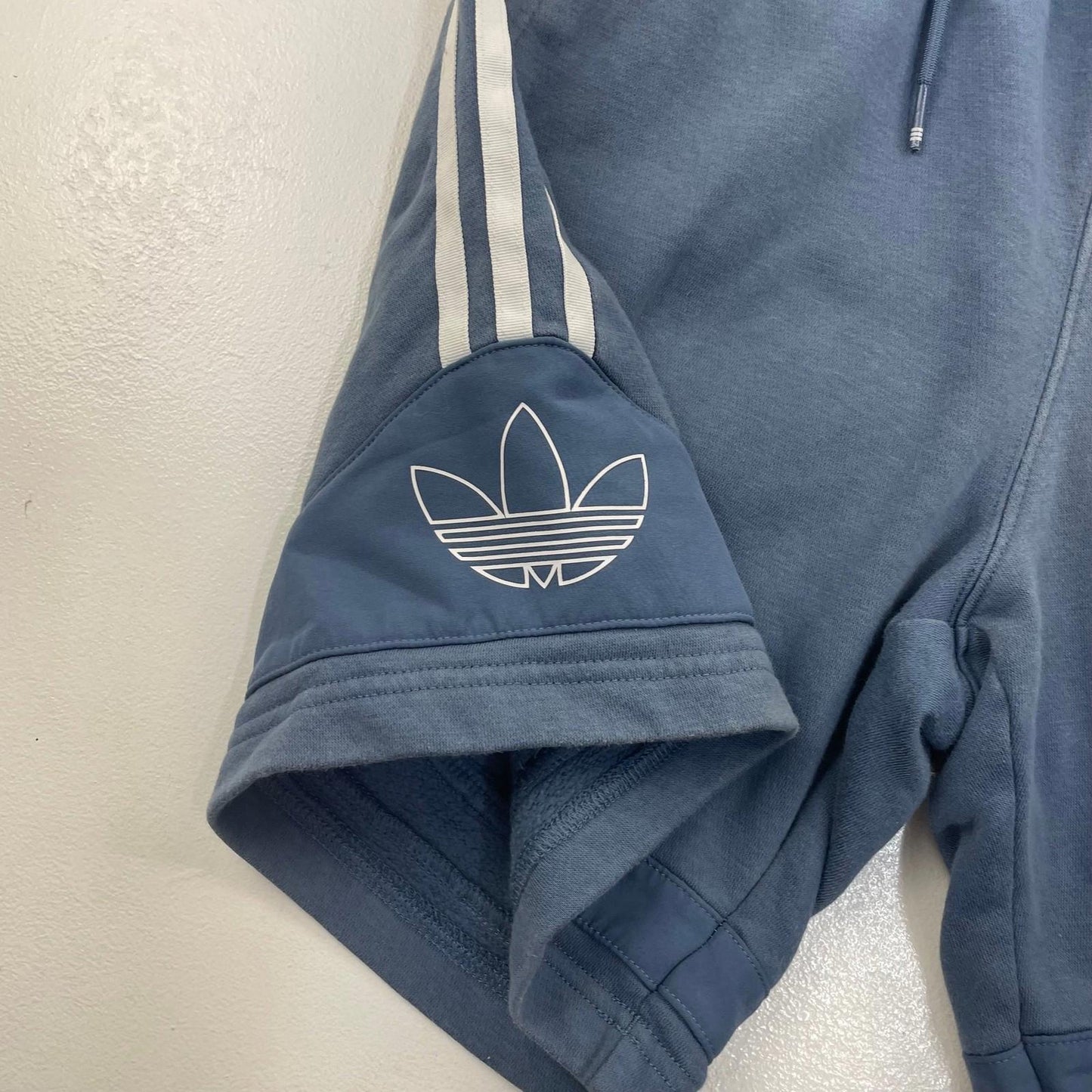 Adidas Activewear Shorts Blue Stripe Athletic Mens UK S