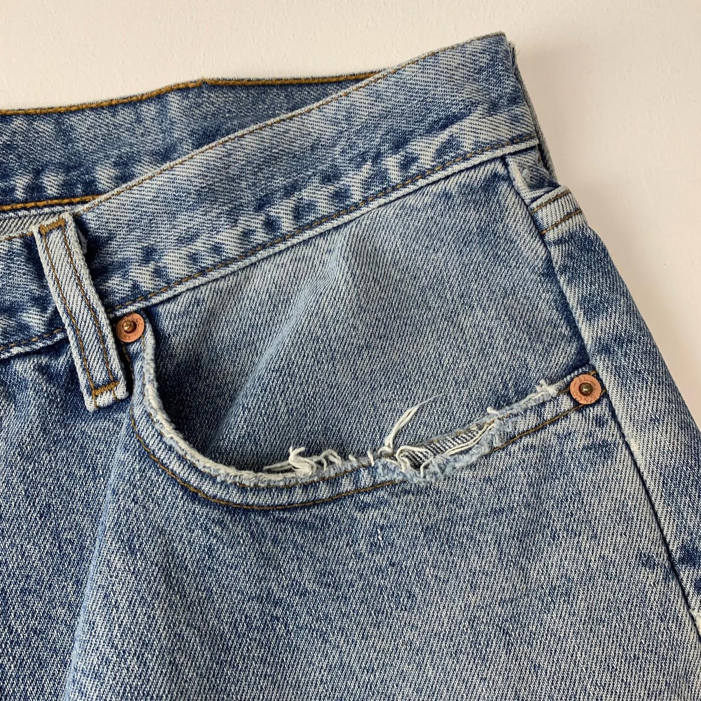 LEVI STRAUSS & CO Jeans Straight Leg Light Wash Denim Mens W36 L34