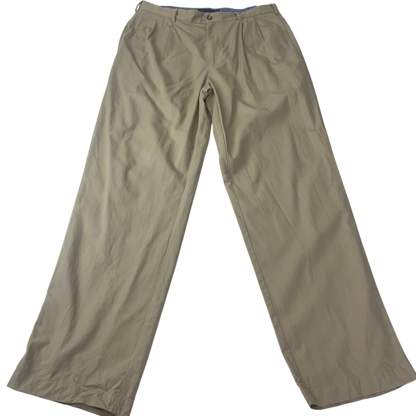 Tommy Hilfiger Chino Straight Leg Trousers Tan Mens Size 36/34