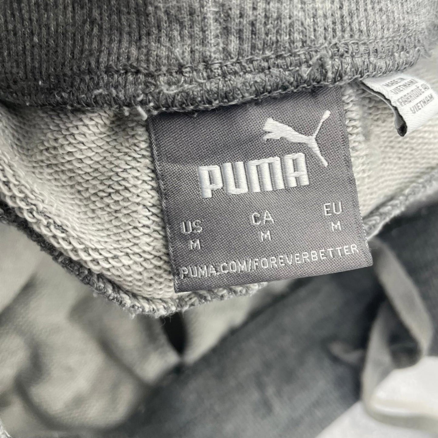 Puma Men's Sweat Shorts Athletic Casual Grey Drawstring Medium