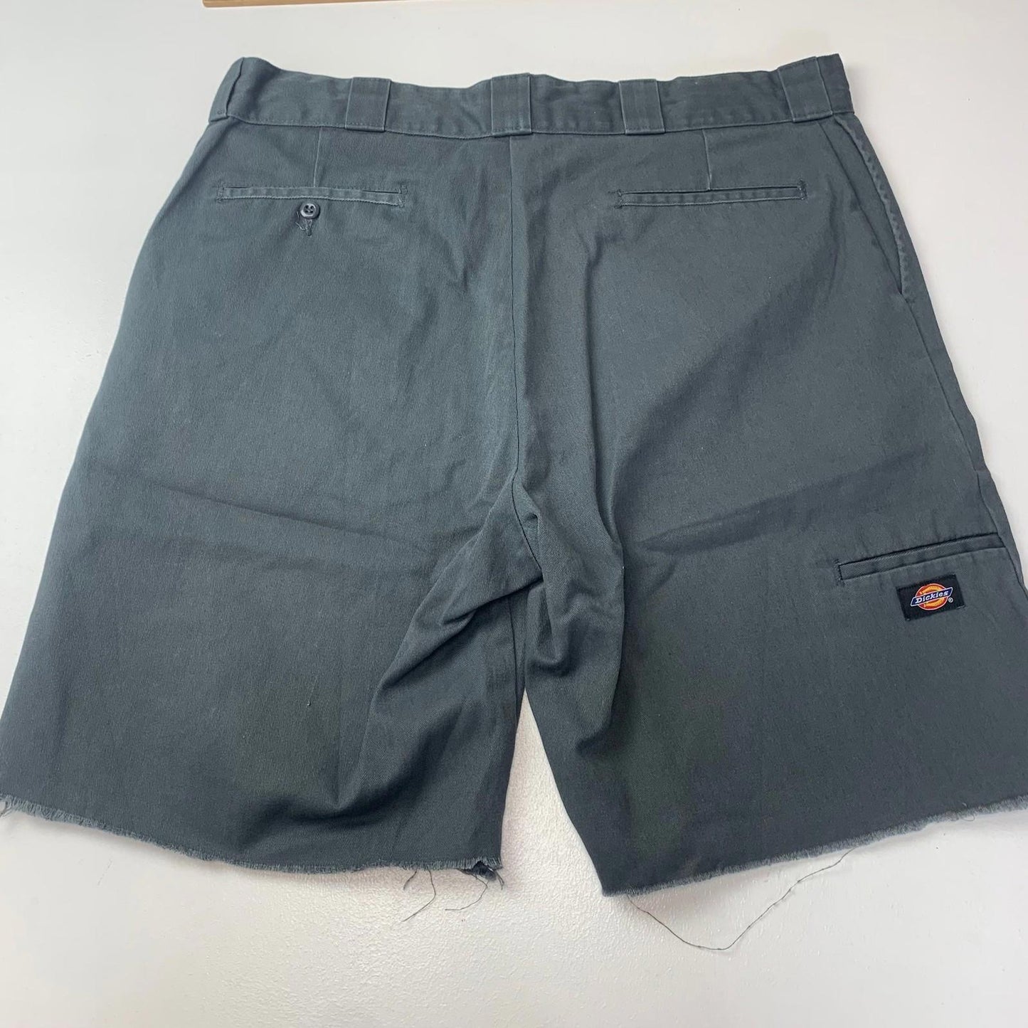 Dickies Loose Fit Shorts Workwear Frayed Hem Grey Mens Size W38