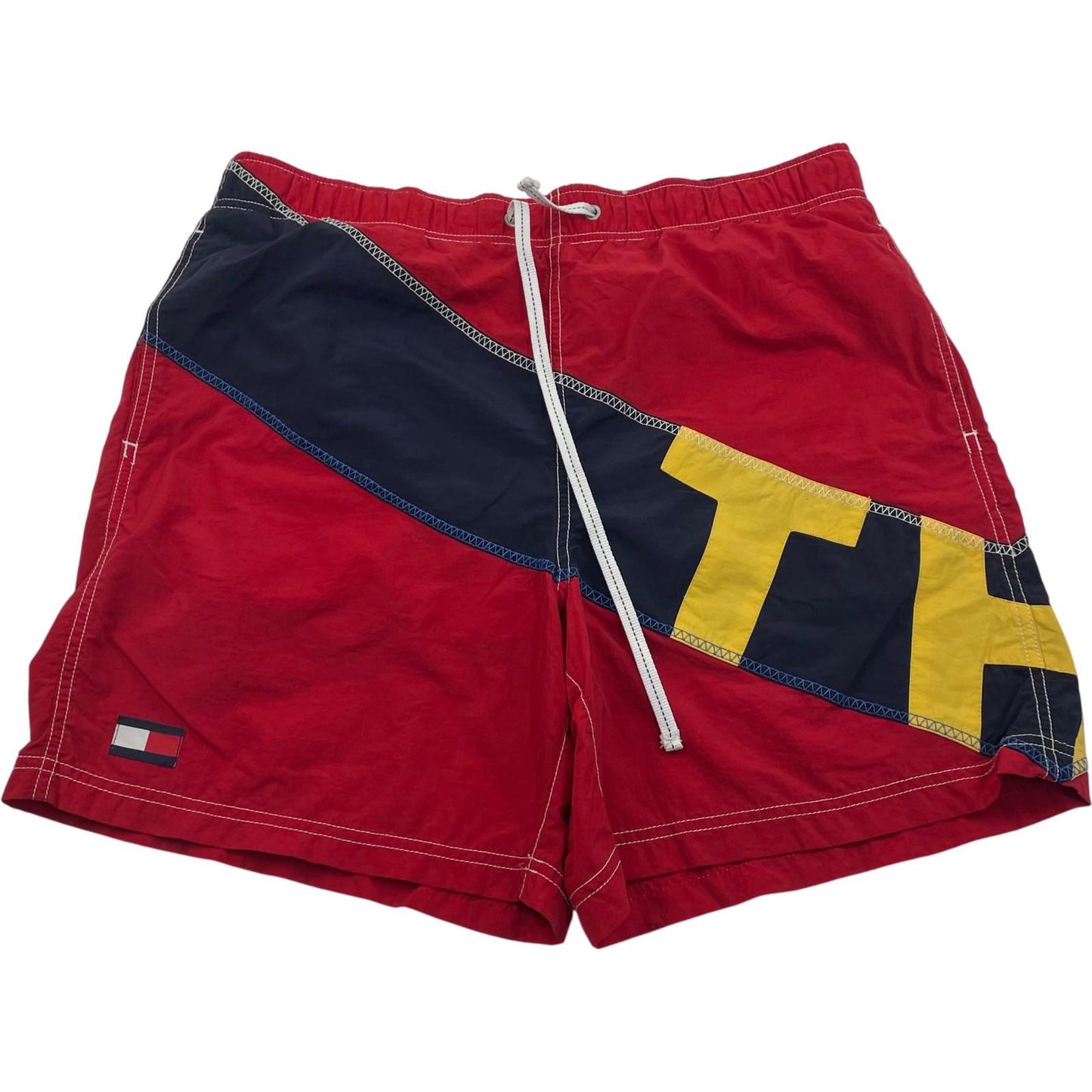 TOMMY HILFIGER Swim Shorts Red Blue Yellow Mens L