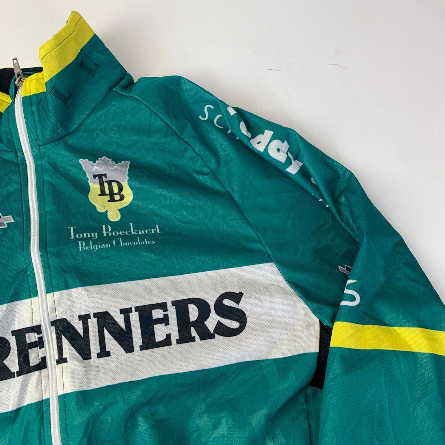 Geest Cycling Jacket Full Zip Sponsor Logos Green Unisex Adults L