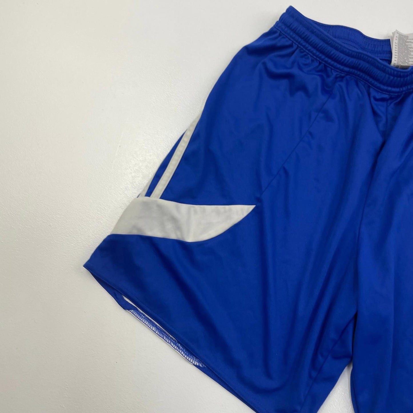 ADIDAS Athletic Shorts Blue White Stripe Mens Medium UK M