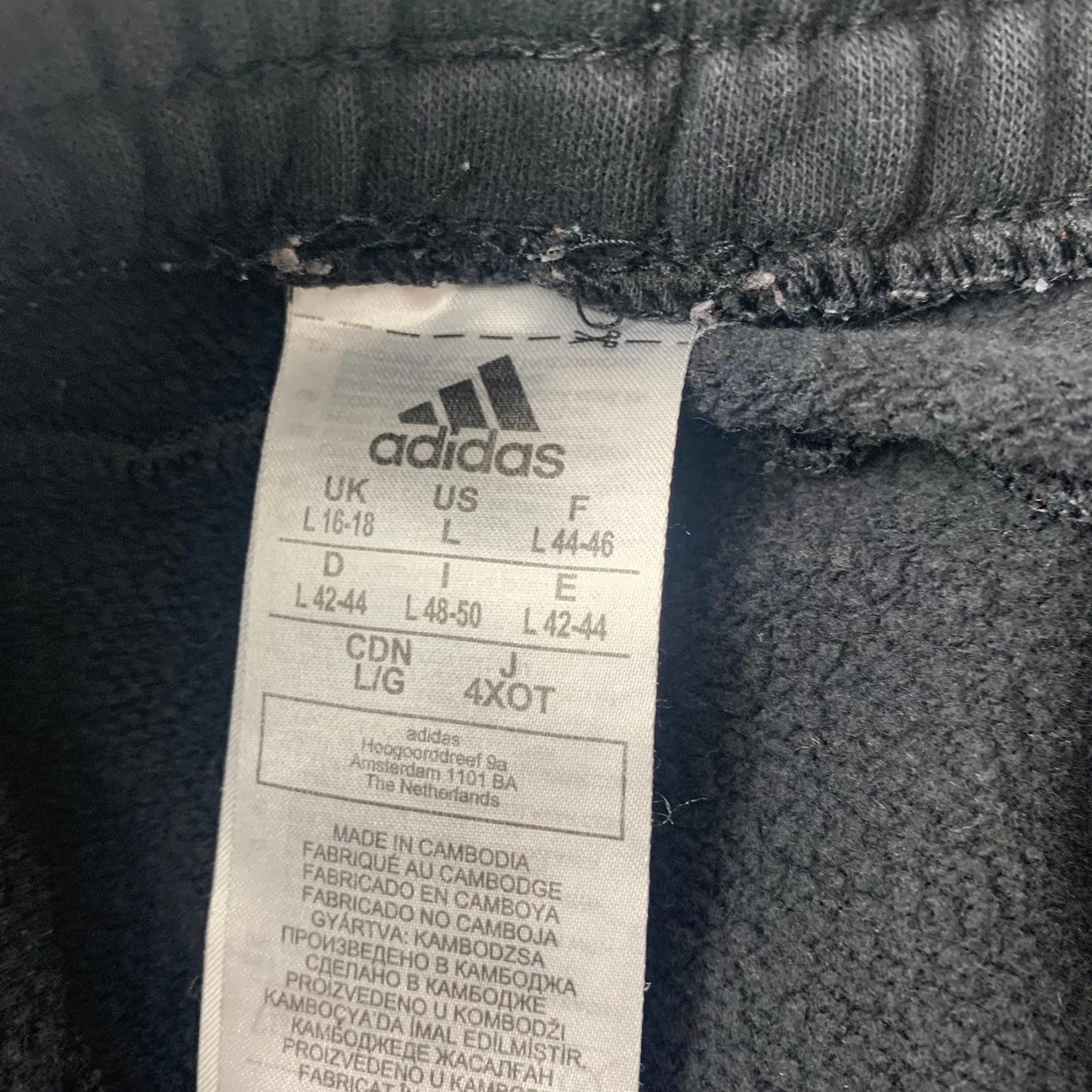Adidas Sweatpants Jogger Black Logo Women's Trousers UK 16-18