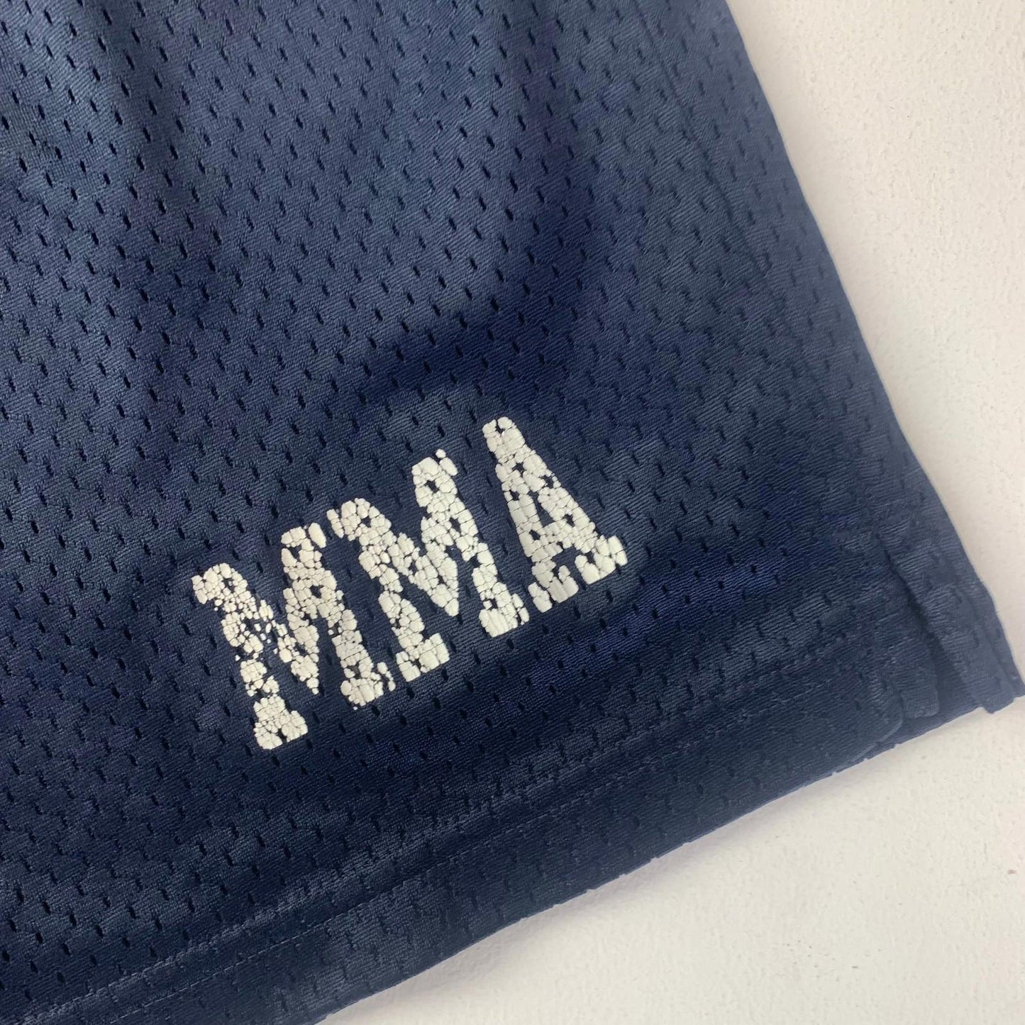 Champion MMA Athletic Shorts Mesh Elastic Waist Navy Blue Mens Medium