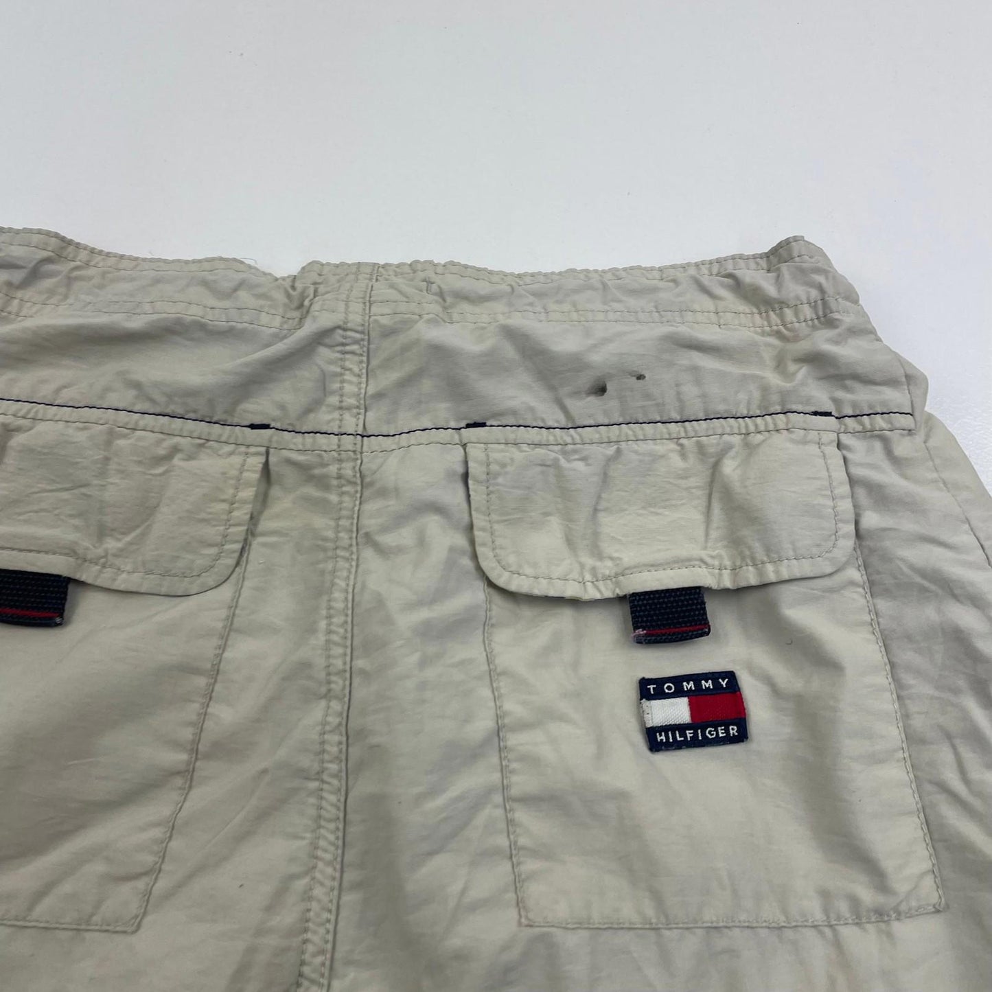 TOMMY HILFIGER Boys Casual Cargo Shorts Beige Outdoor Style Age 16