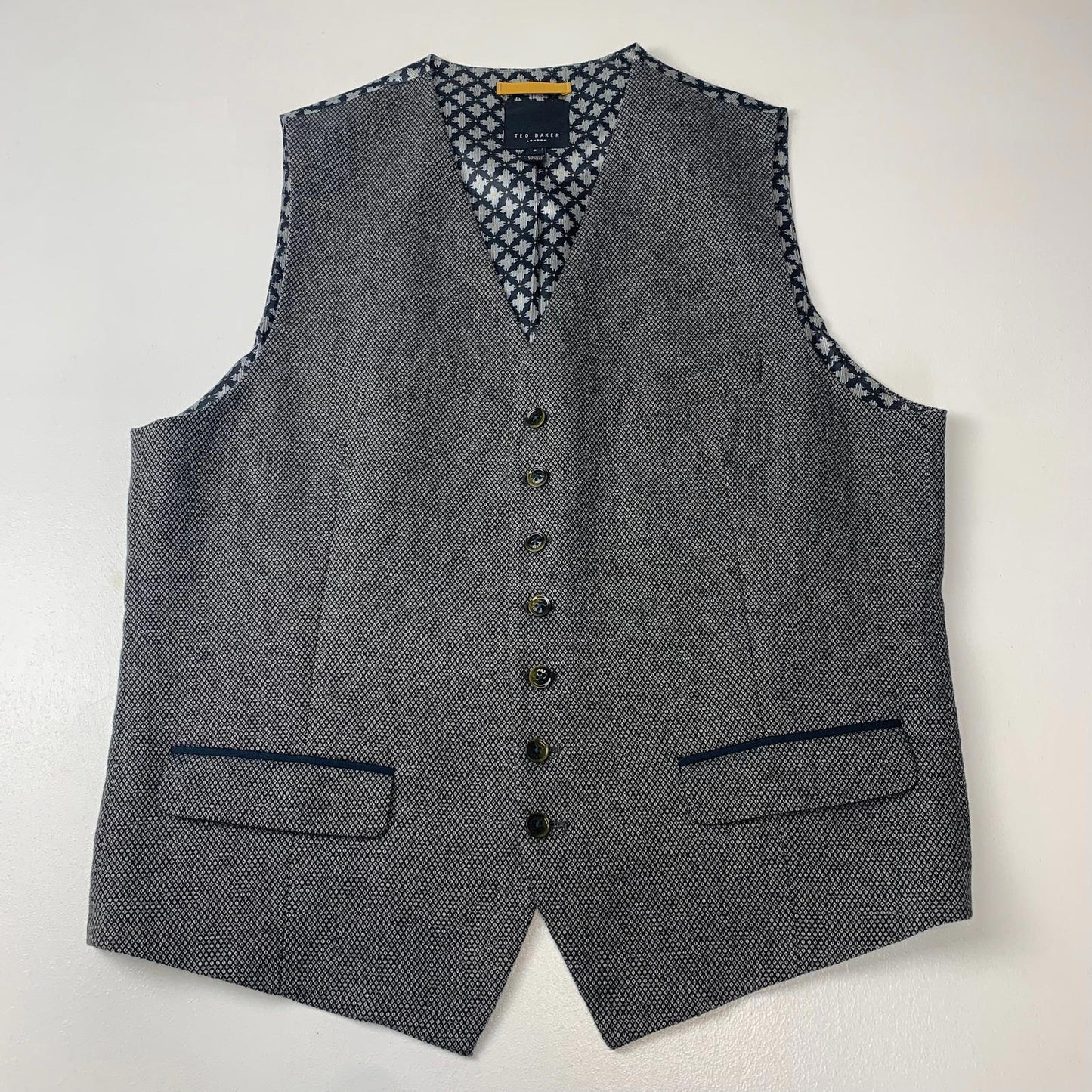 Mens TED BAKER Suit Jacket & Waistcoat / Grey / Size 5 / XL