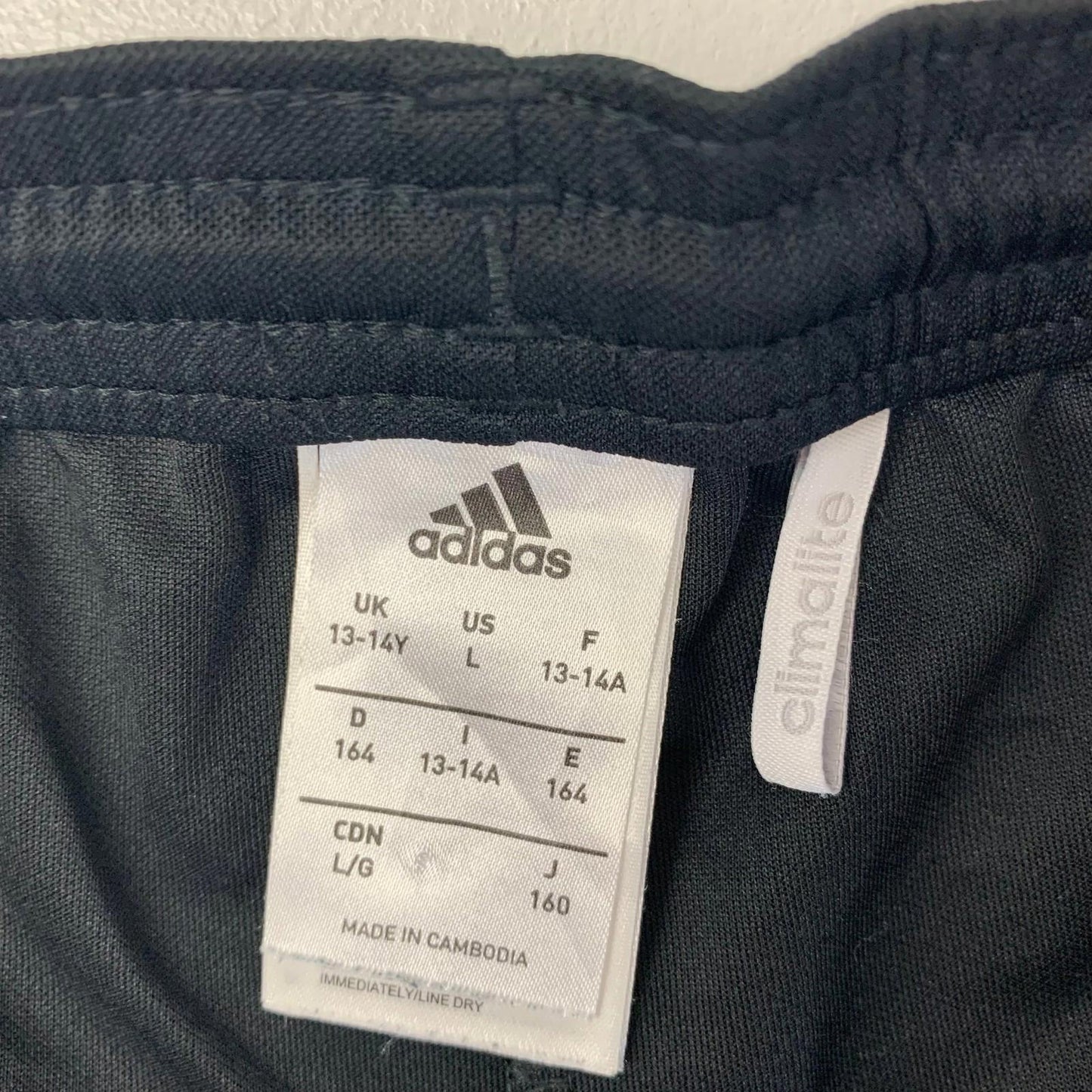 ADIDAS Climalite Athletic Shorts Black Boys UK 13-14Y