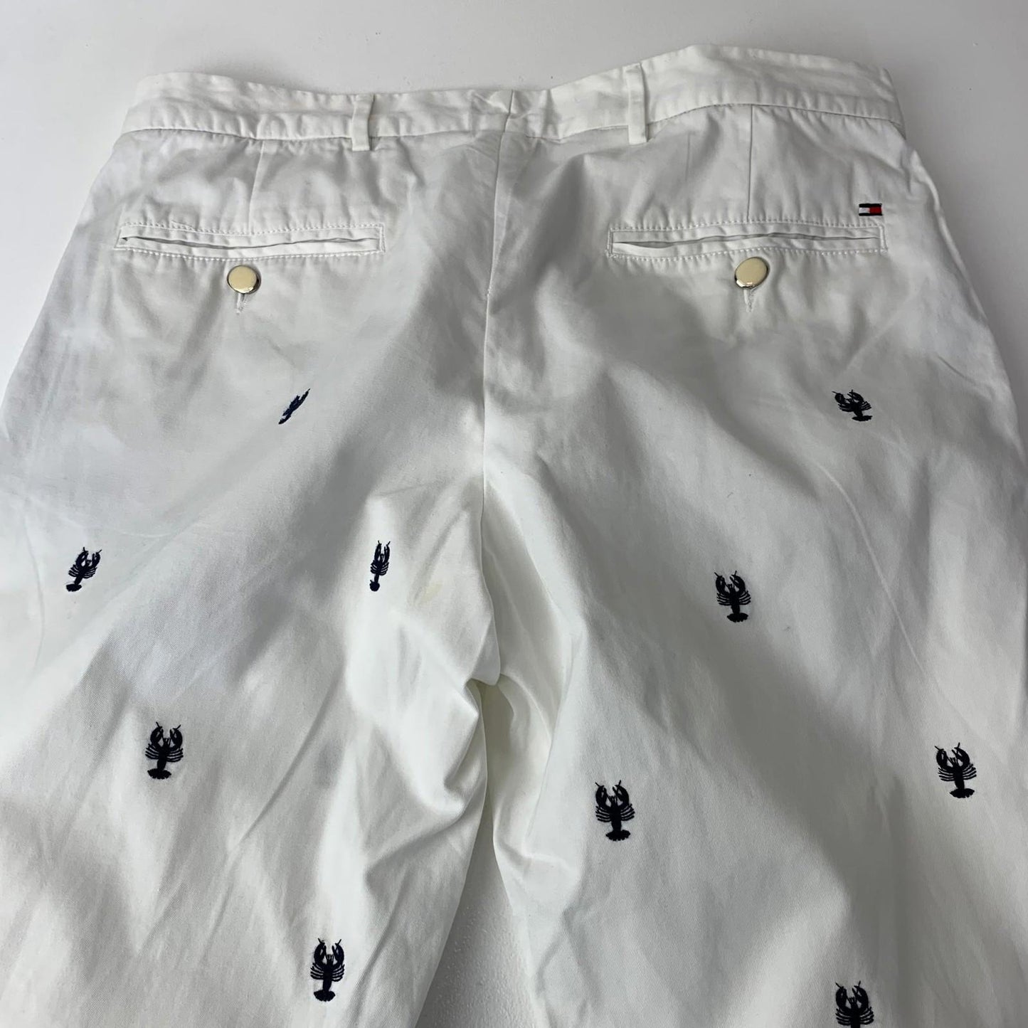 Tommy Hilfiger Mercer Chino Slim Fit Lobster Pattern White Mens 31/32