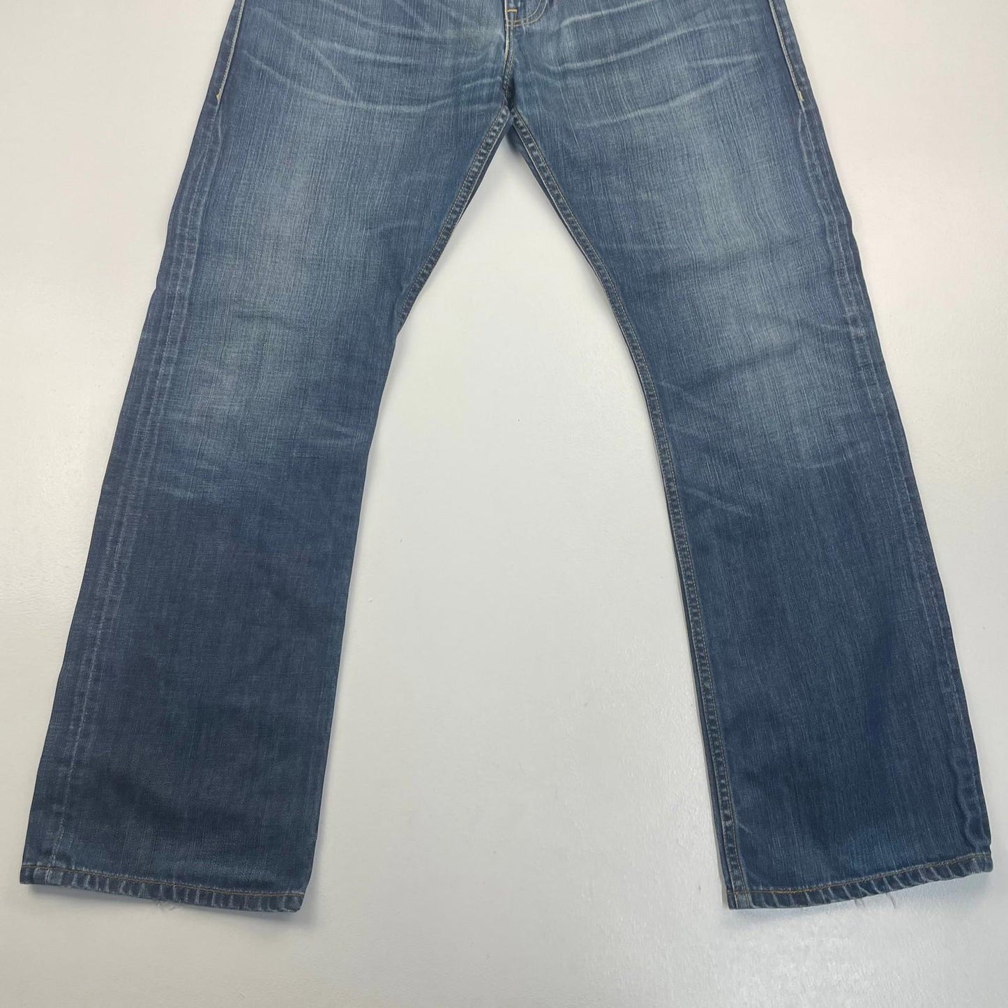 Levi's Straight Leg Denim Jeans Mid Wash Classic Fit Blue Mens W34 L32
