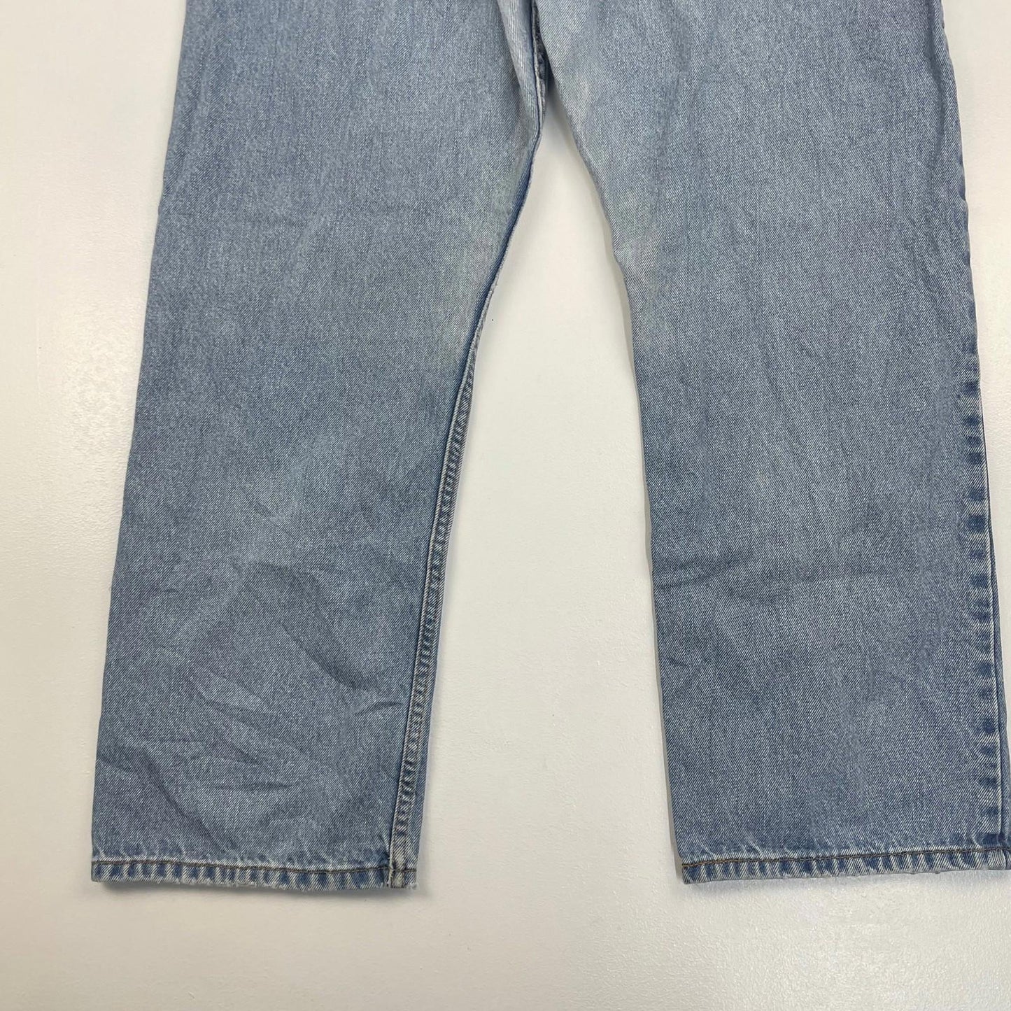 LEVI'S 505 Regular Fit Jeans Light Wash Straight Blue Mens W38 L29