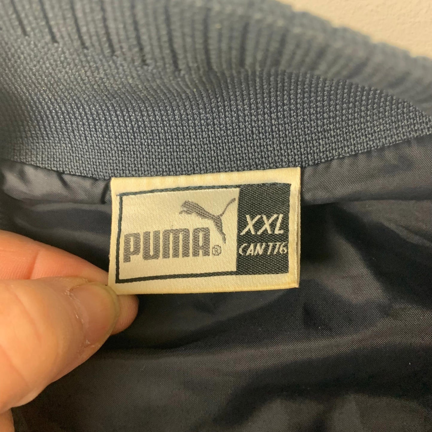 Men’s Vintage PUMA Bomber Jacket / Blue / XXL / 2XL