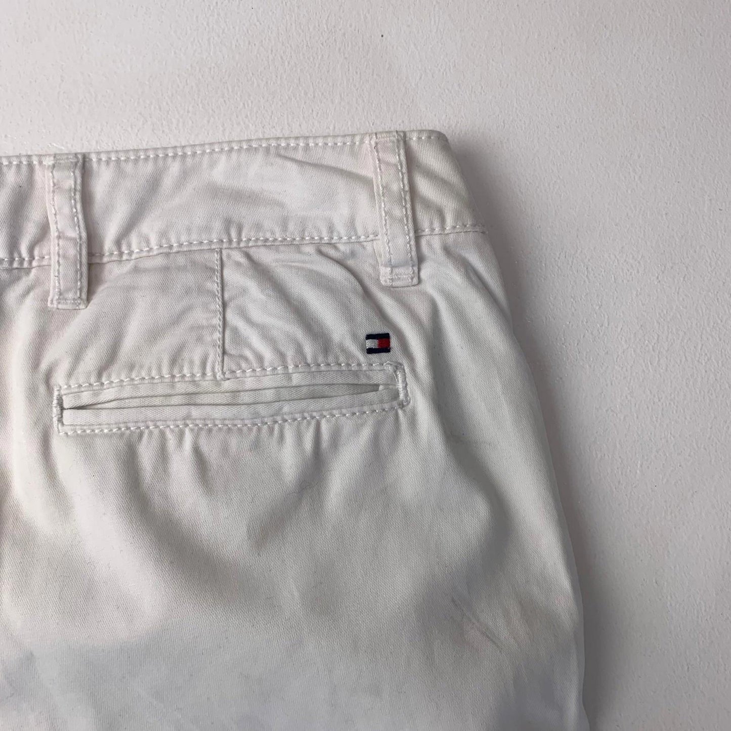 Tommy Hilfiger Bermuda Shorts White Cotton Women UK Size 8