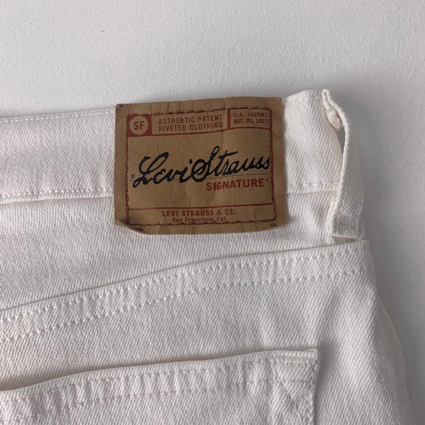 Levi Strauss Signature Ankle Jeans Stretch White Womens Size 10