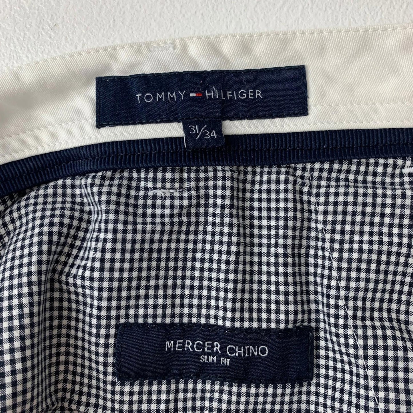 Tommy Hilfiger Mercer Chino Slim Fit Lobster Pattern White Mens 31/32