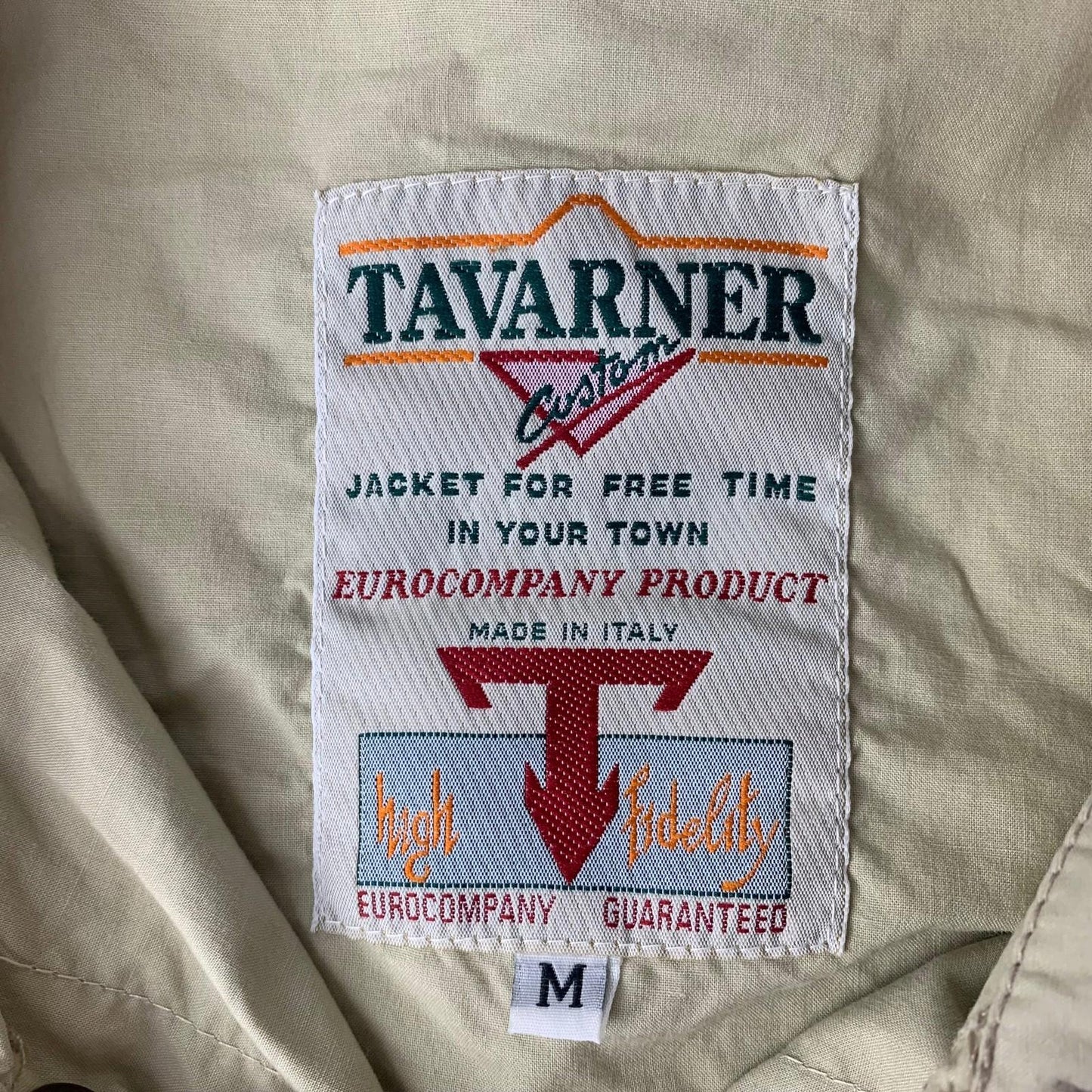 Tavarner Custom Jacket Casual Beige Button-Up Lightweight Mens Medium
