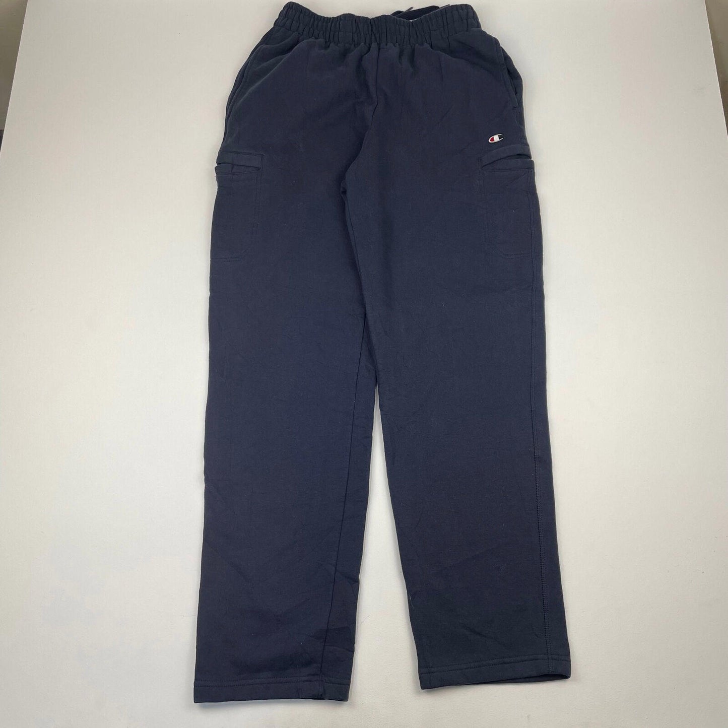 Men’s CHAMPION Dark Blue Cargo Joggers , Cargo Sweatpants , Size Large Long